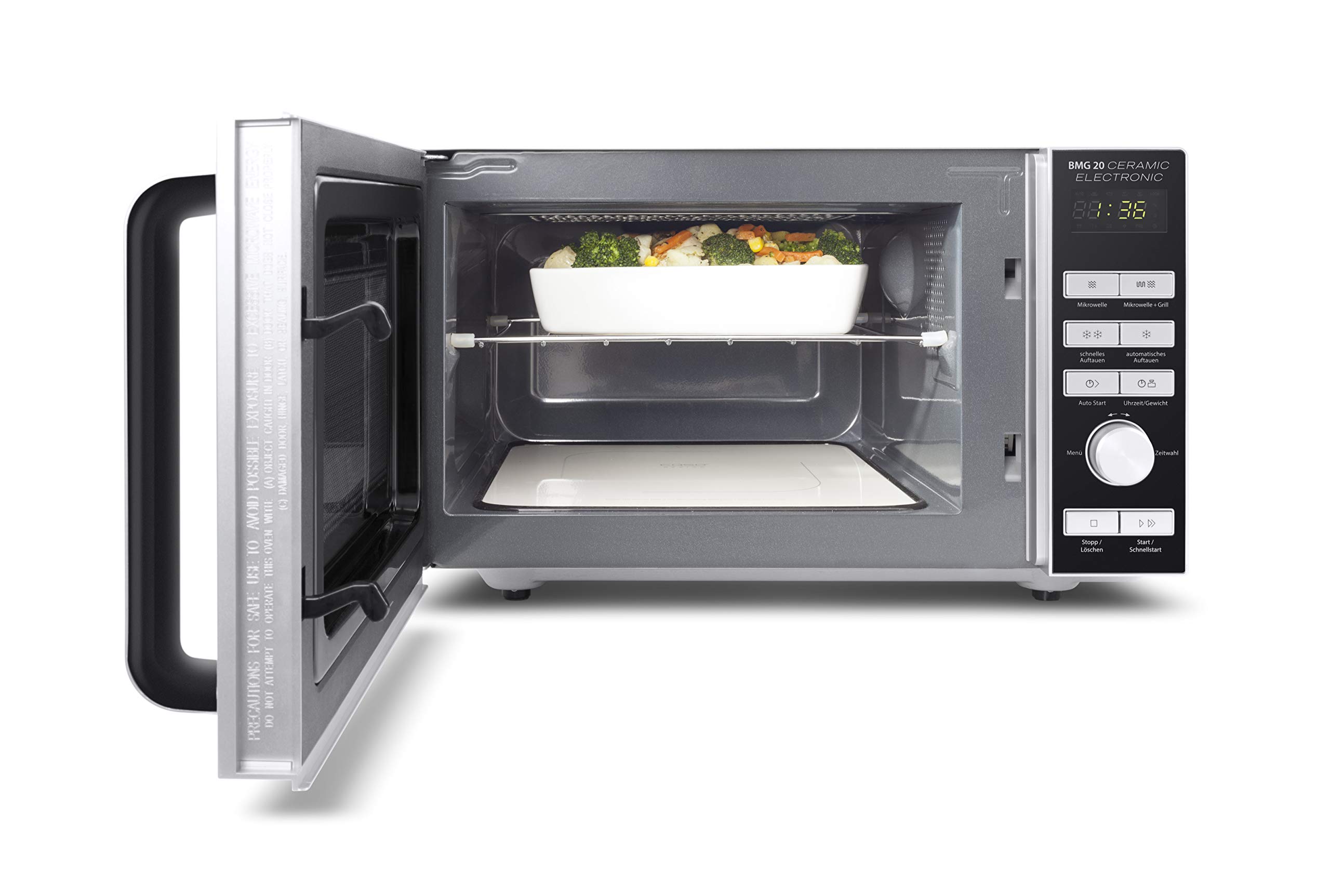 Caso BMG20 Ceramic Mikrowelle mit Grill 20L 800W Schwarz
