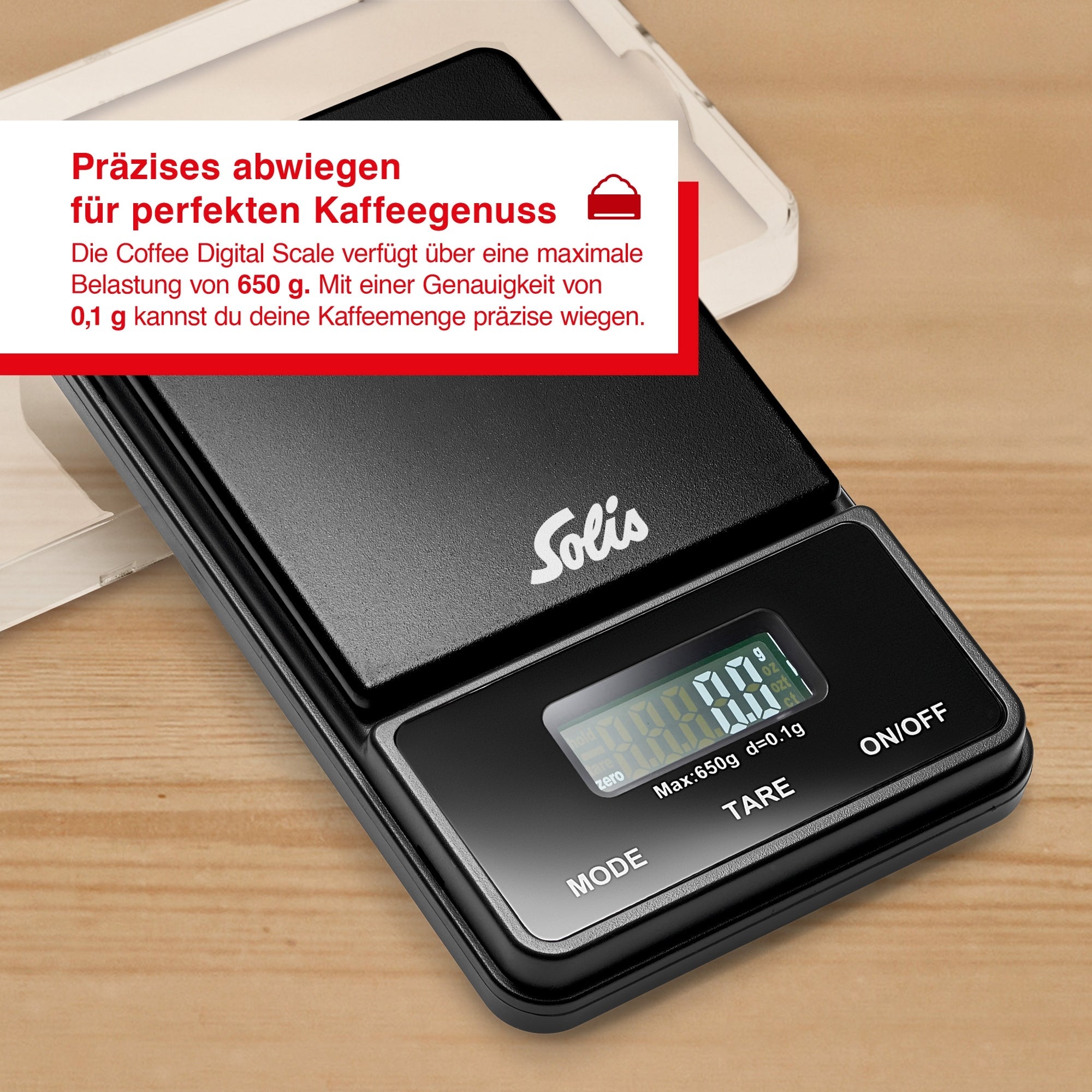 Solis Barista 1030 Feinwaage digital 650g 0,1g Kaffee