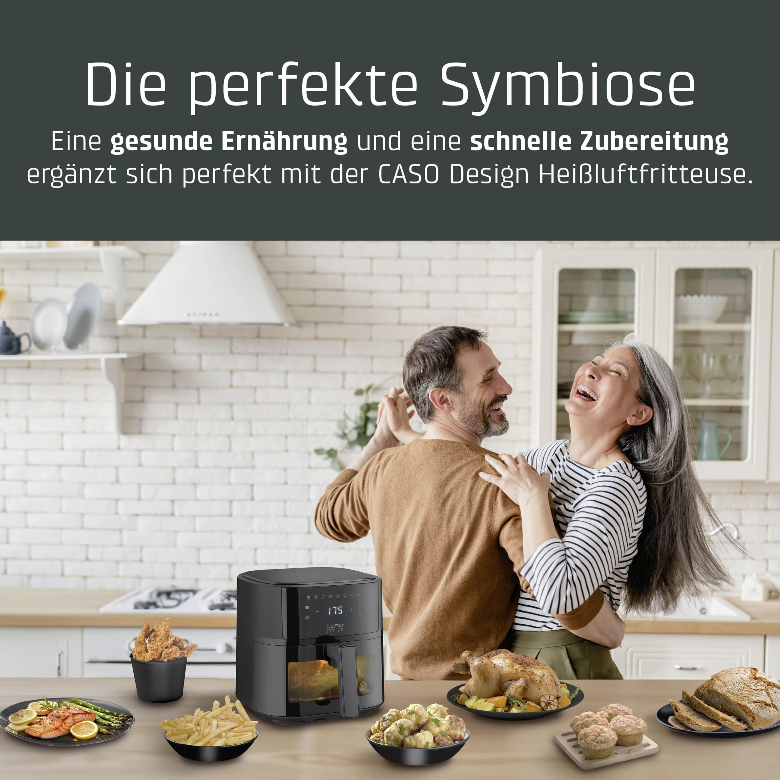 Caso AirFry 6.0 Heißluftfritteuse 6 Liter 38 dB Touch
