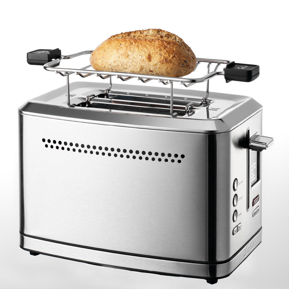 Solis Flex Toaster 2-Scheiben 7 Programme Brötchenaufsatz