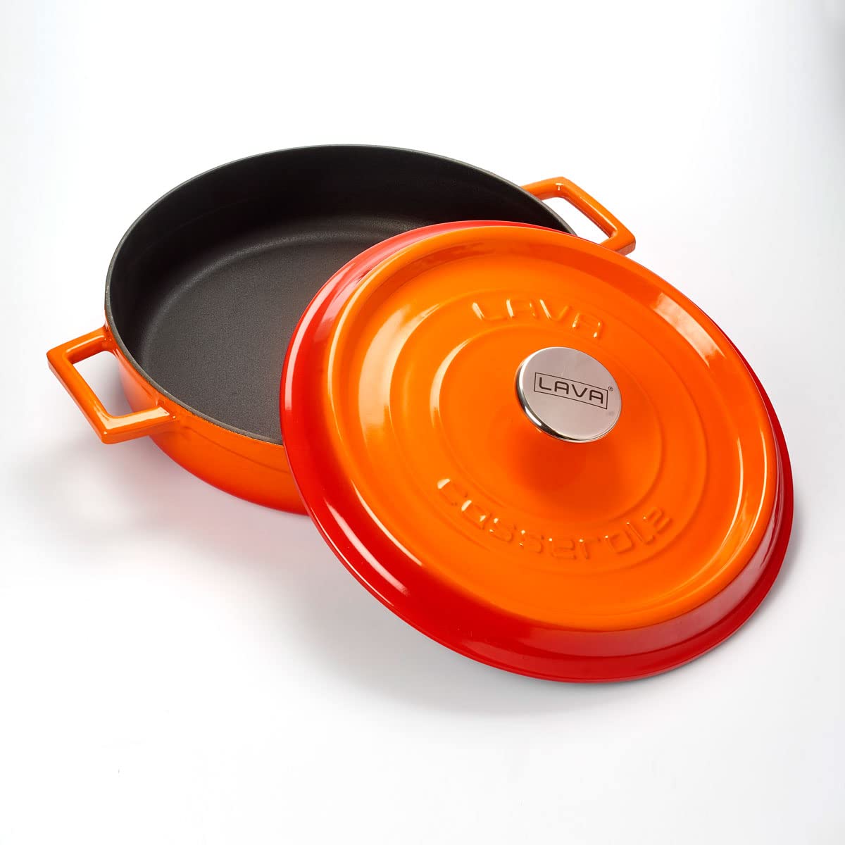 Lava Signature Series Schmortopf Gusseisen Orange 3,5 Quart