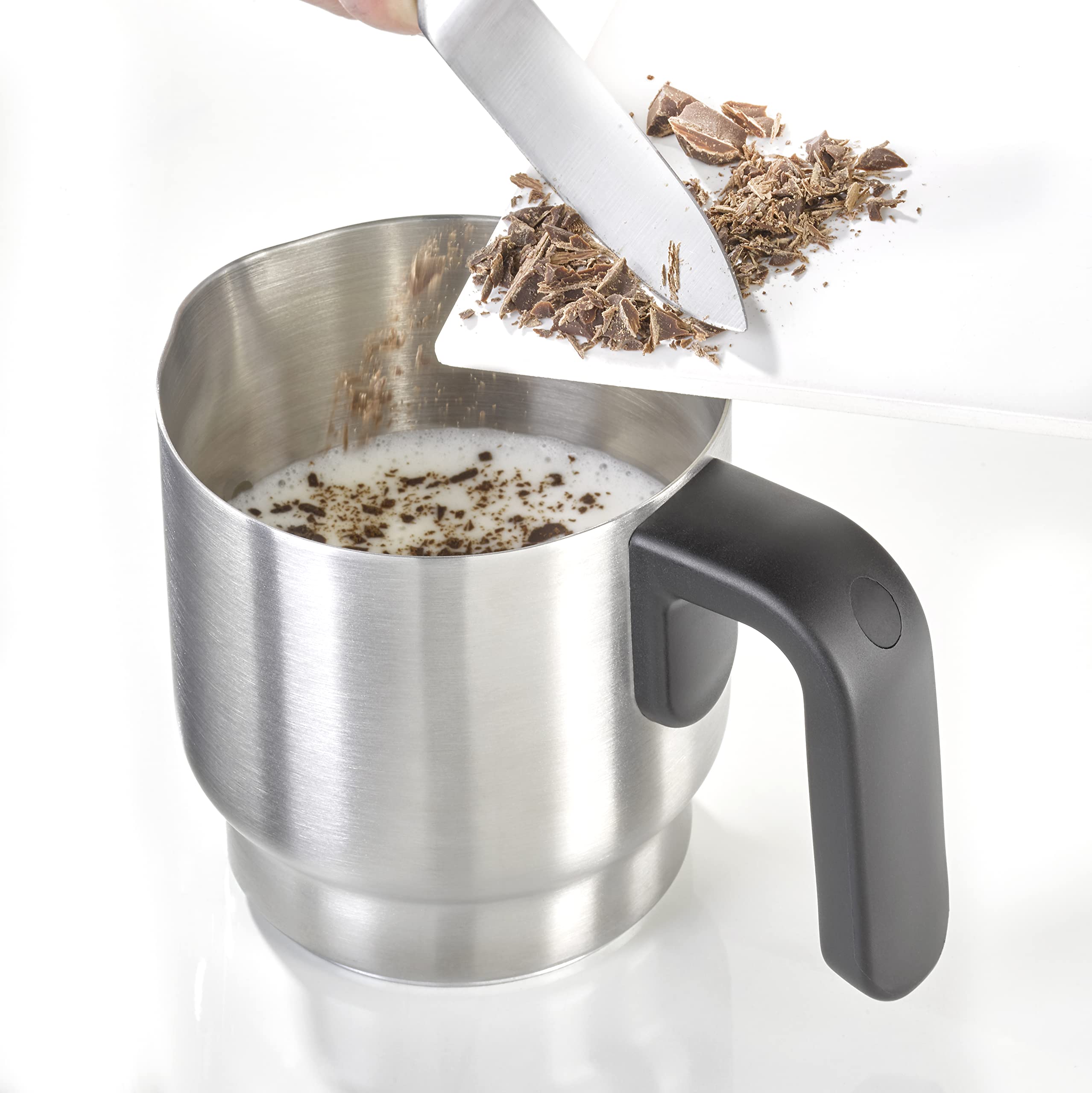 CASO Crema & Choco Inox Milchaufschäumer Edelstahl 350 ml