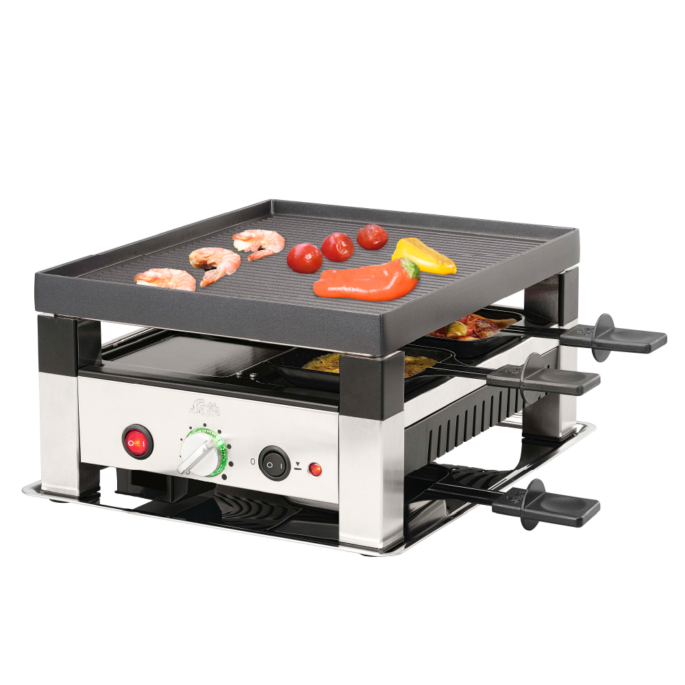 Solis 5 in 1 Table Grill Raclette Pizza Grill für 4