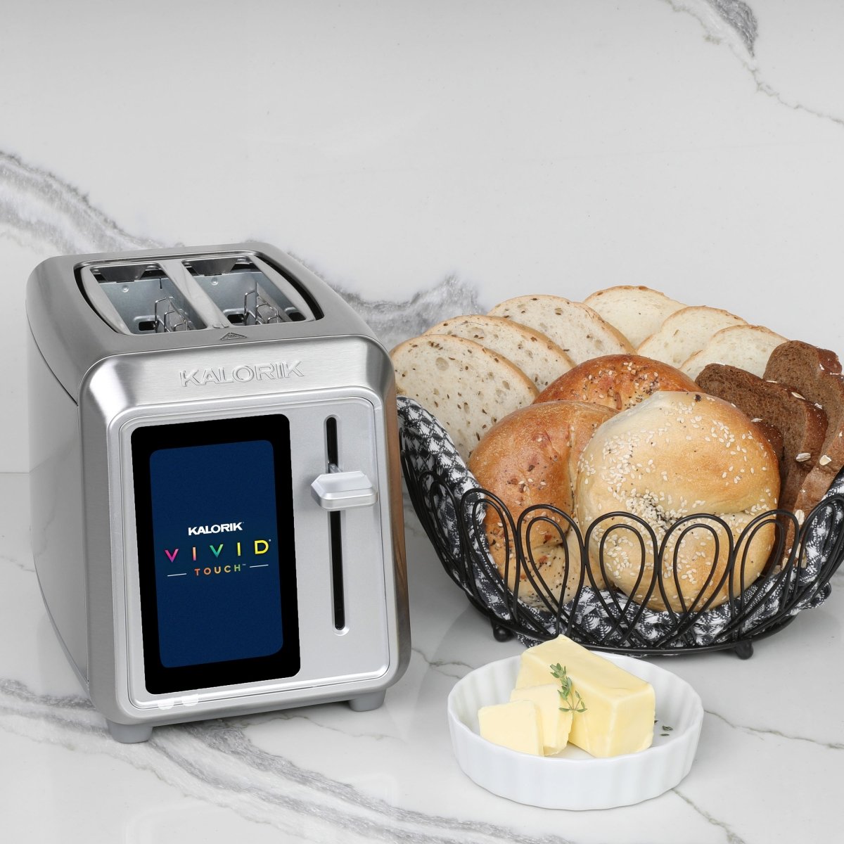 Kalorik VIVID 2-Scheiben Toaster TFT-Display Edelstahl