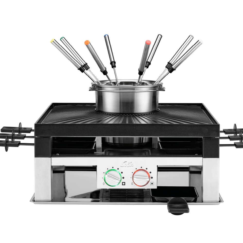 Solis 3 in 1 Combi Grill Tischgrill mit Fondue 8 Personen