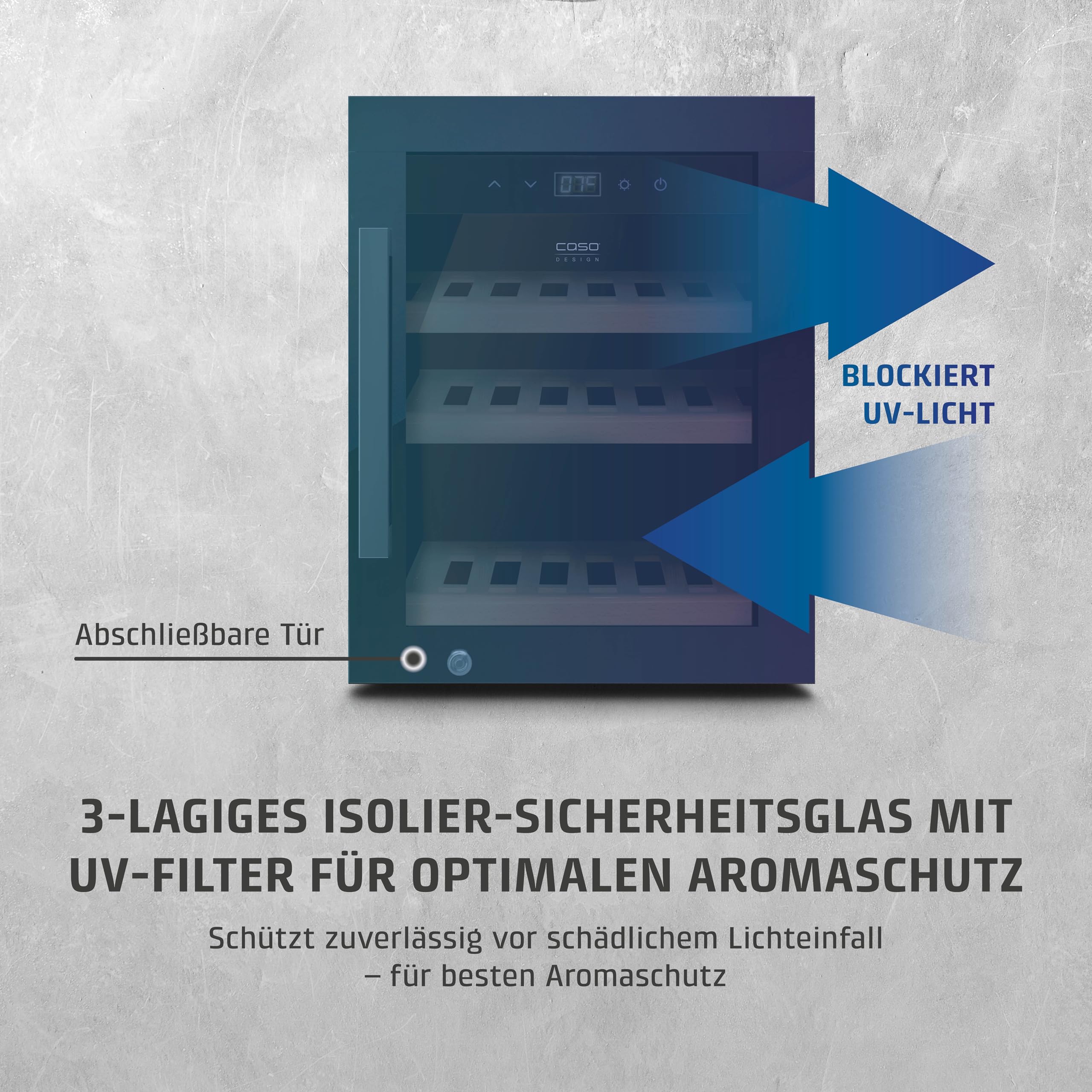 Caso WineExclusive 12 Weinkühlschrank 12 Flaschen