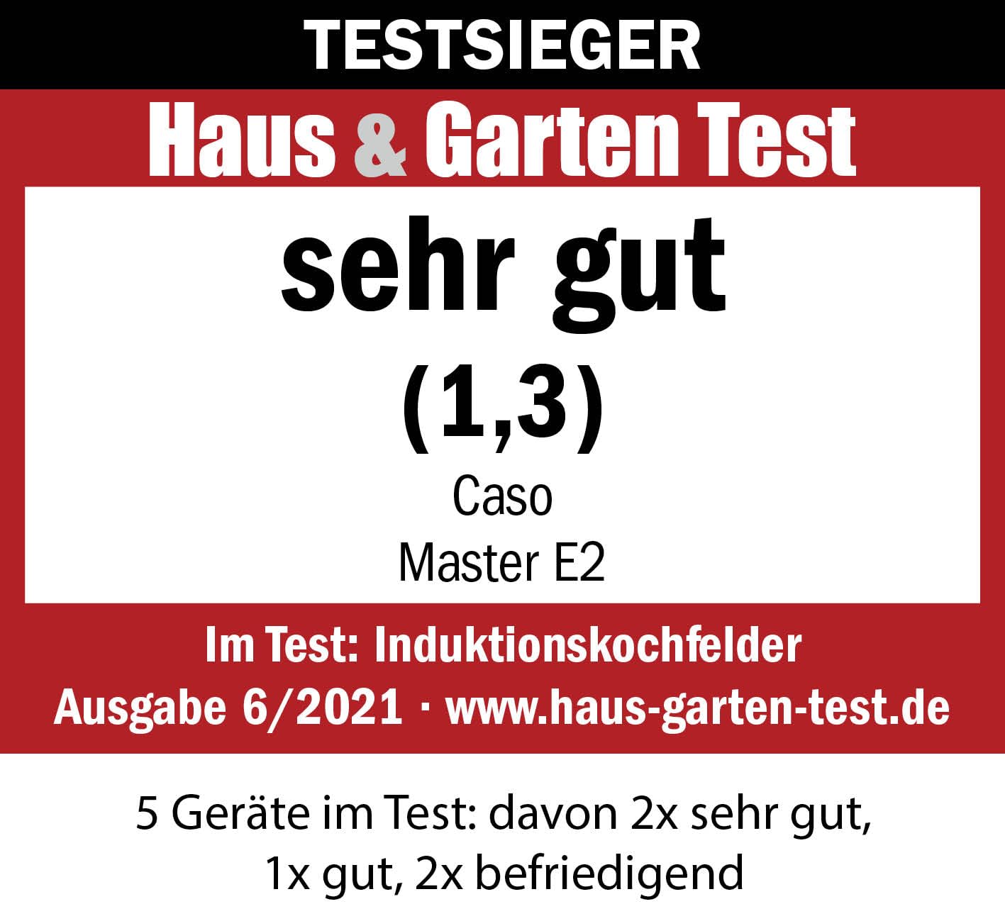 CASO Master E2 Induktionskochfeld 2 Zonen 3500 W
