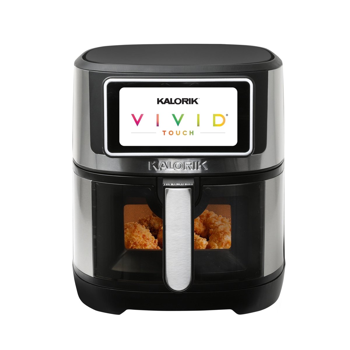 Kalorik VIVID Touch 5 Quart Heißluftfritteuse Edelstahl Fenster