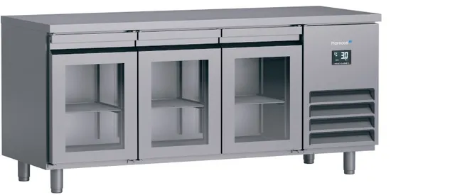 Marecos Bancadas RCS 3 PV Kühltisch 275 L Glastür