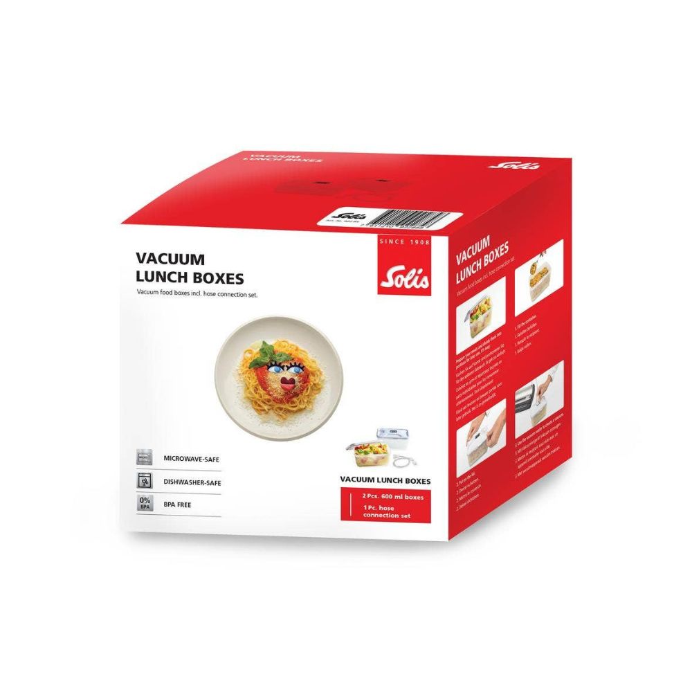 Solis Vac Prestige Vakuum-Lunchboxen 2x 600ml mikrowellenfest