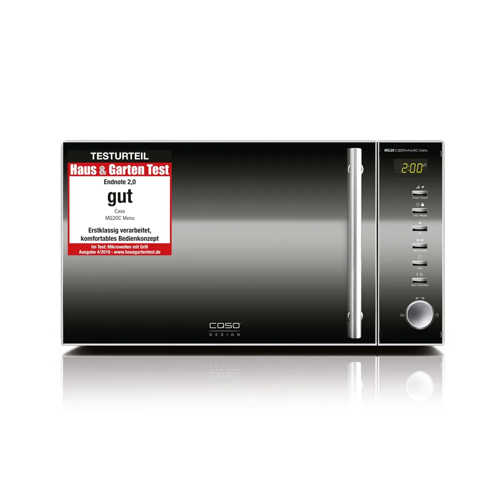 CASO MG20 Ceramic menu Mikrowelle mit Grill 20L Keramikboden