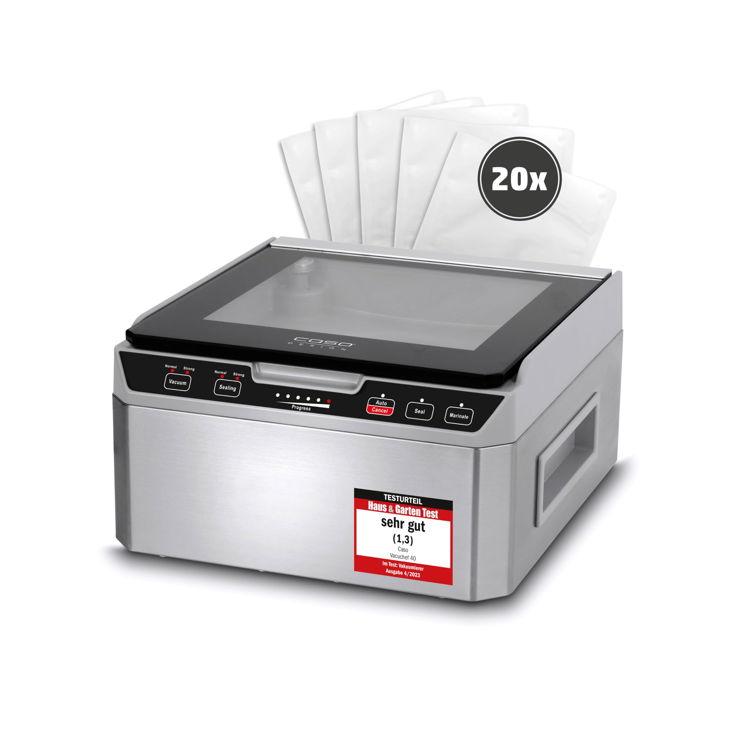 CASO VacuChef 40 Kammervakuumierer Edelstahl 3 Liter