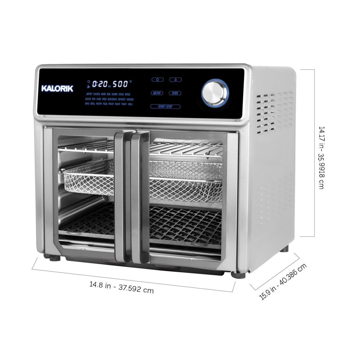 Kalorik MAXX Family 26L Air Fryer Grill Ofen Edelstahl