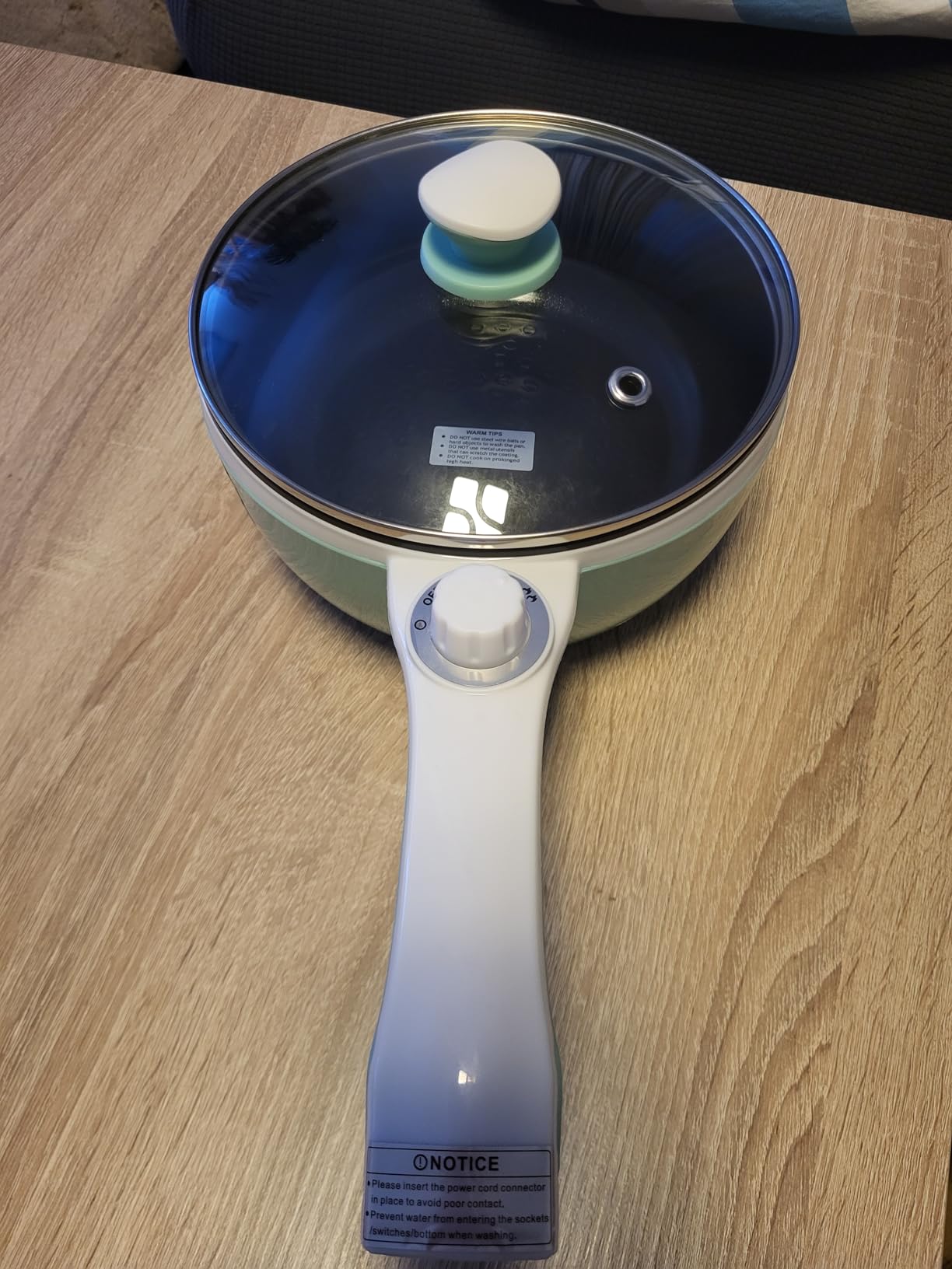 Vocha Electric Pot Elektrotopf 1,5 L Grün Antihaft 600W