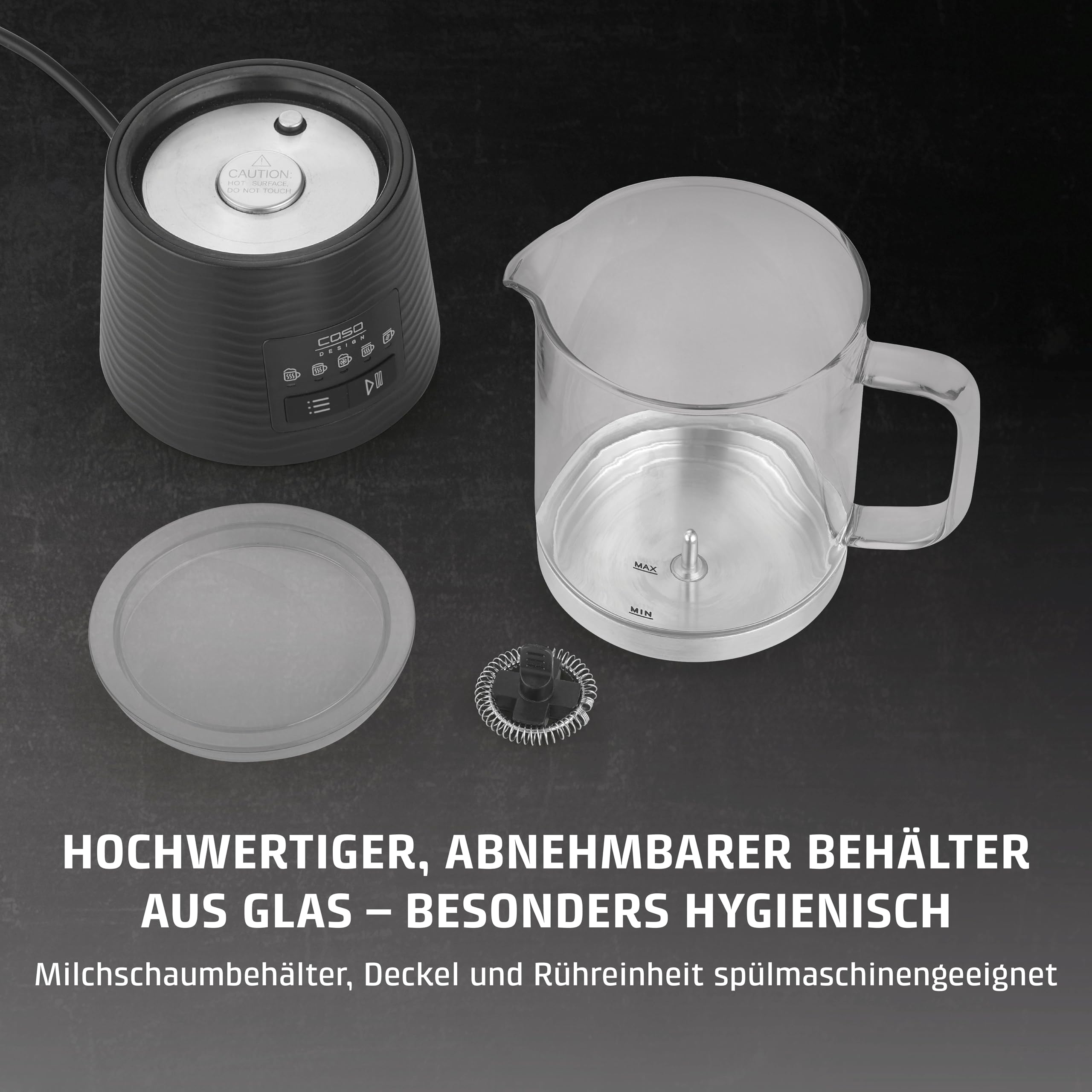 CASO CappuLatte Milchaufschäumer Glas 250/400 ml