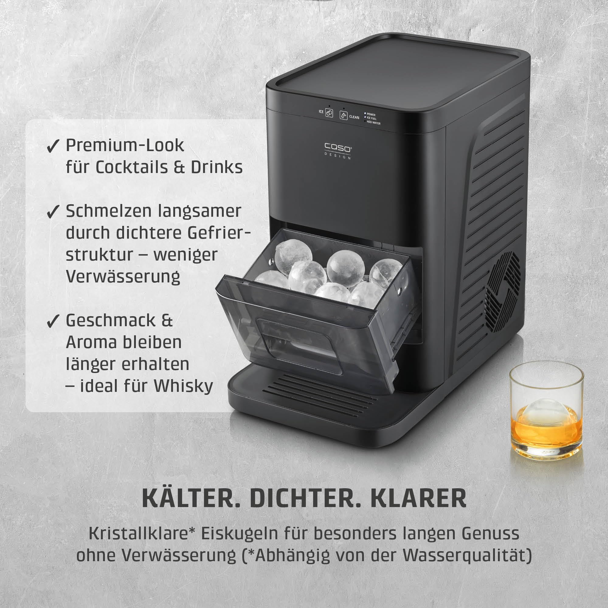 CASO IceBall Pro Eiskugelbereiter 50-55 mm Kompressor