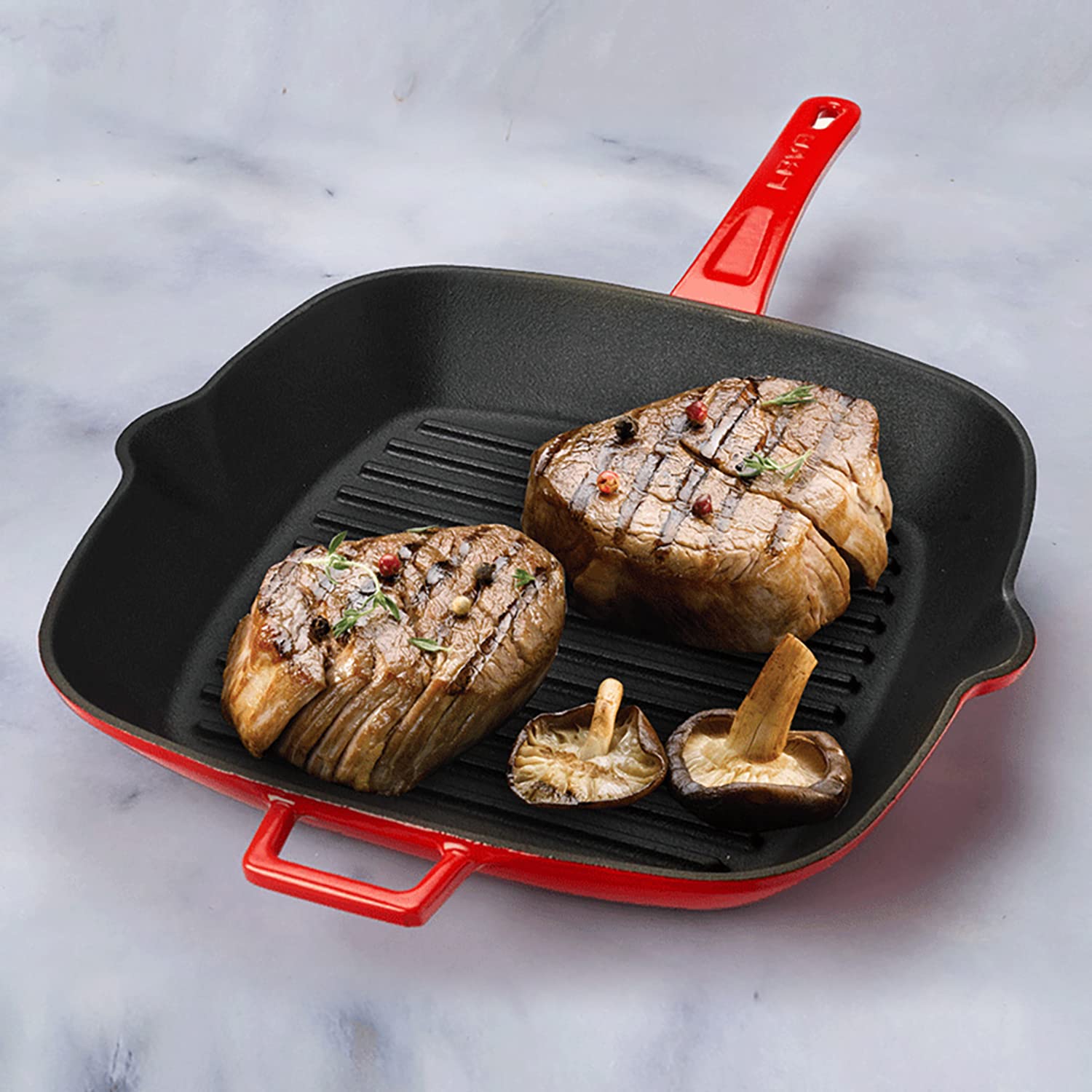 Lava Signature LVPGT2828K0R Grillpfanne 28 cm Rot Gusseisen