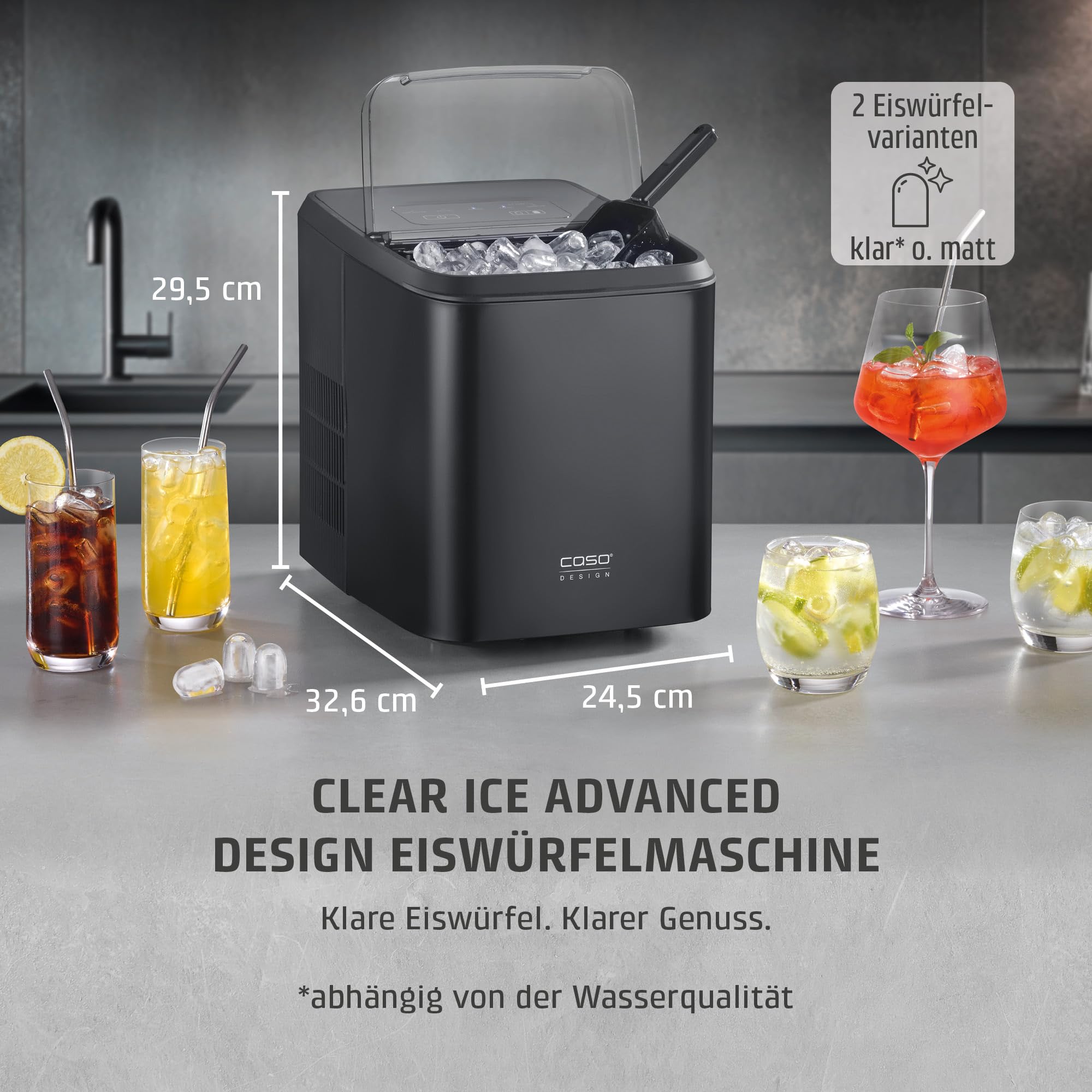 CASO Clear Ice Advanced Eiswürfelmaschine 8 kg/24h