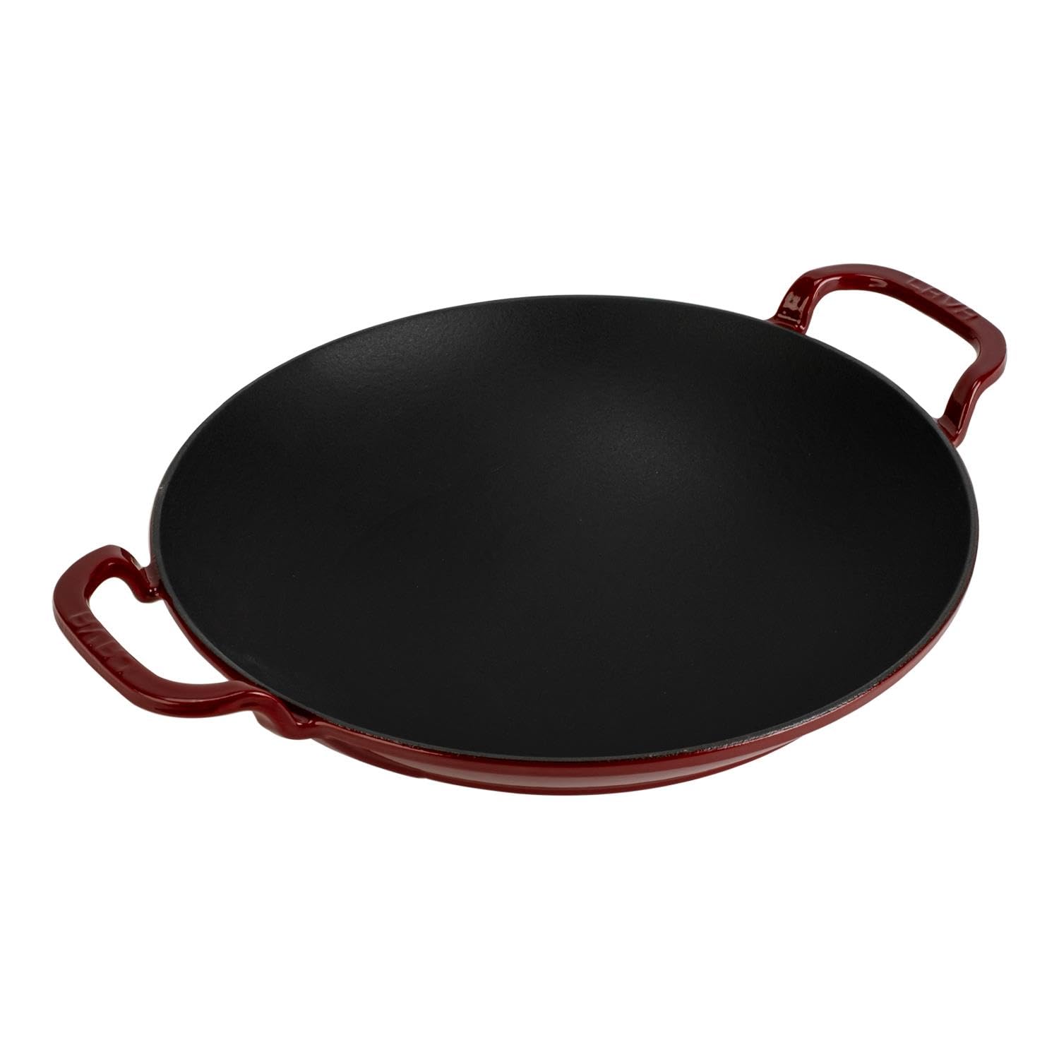 Lava Signature Wokpfanne 38 cm Burgund Gusseisen