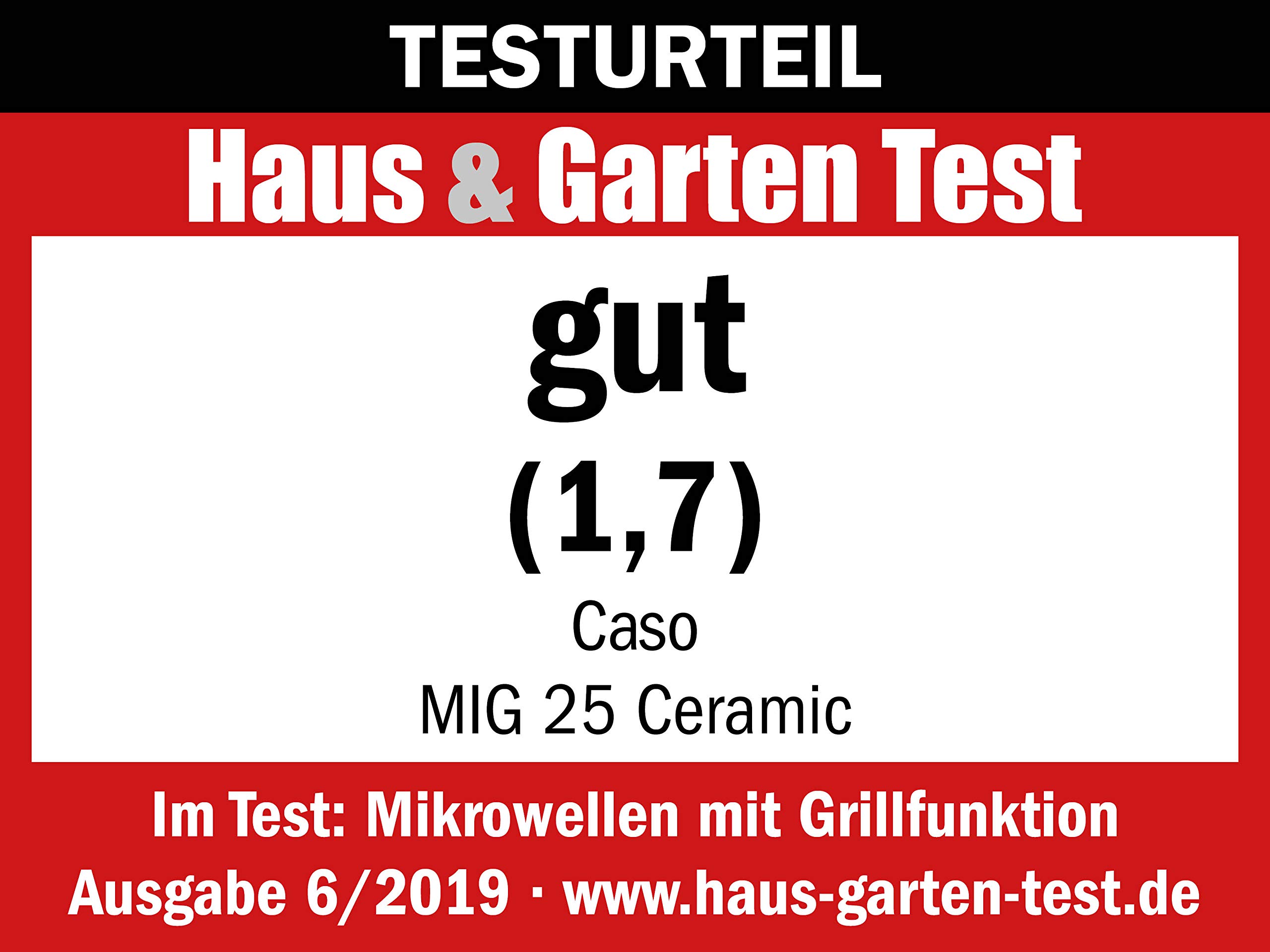 Caso MIG25 Ceramic Mikrowelle mit Grill 25 L 900 Watt
