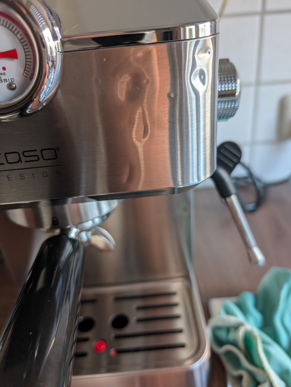CASO Espresso Gourmet Siebträgermaschine Edelstahl 19 bar