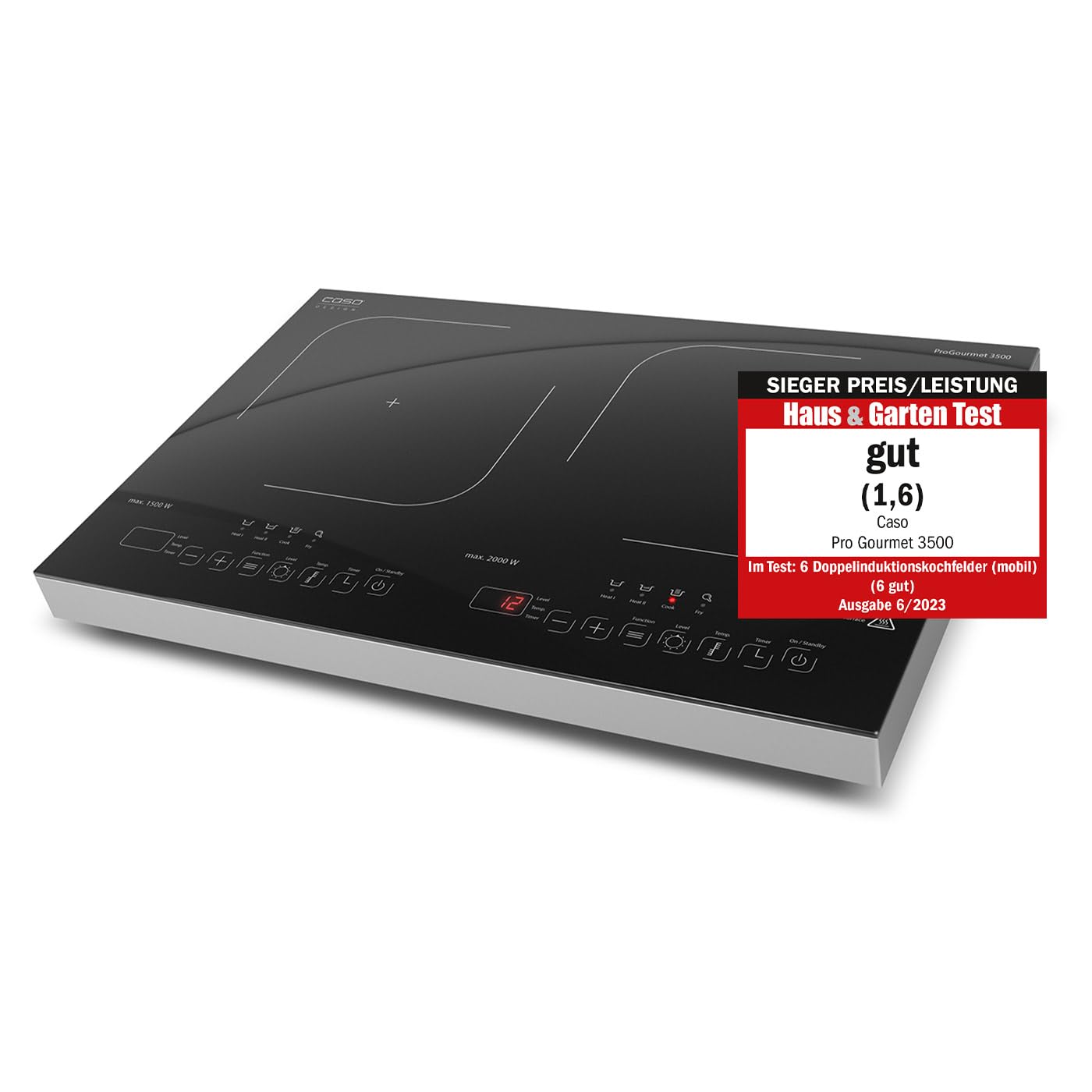 Caso Pro Gourmet 3500 Doppel-Induktionskochfeld 3500 Watt