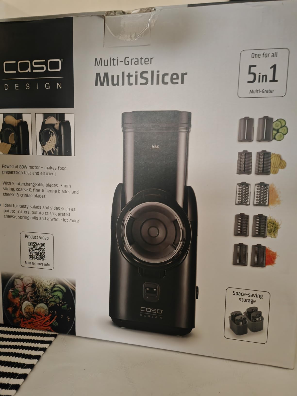 CASO MultiSlicer Multireibe 5-in-1 80 Watt elektrisch