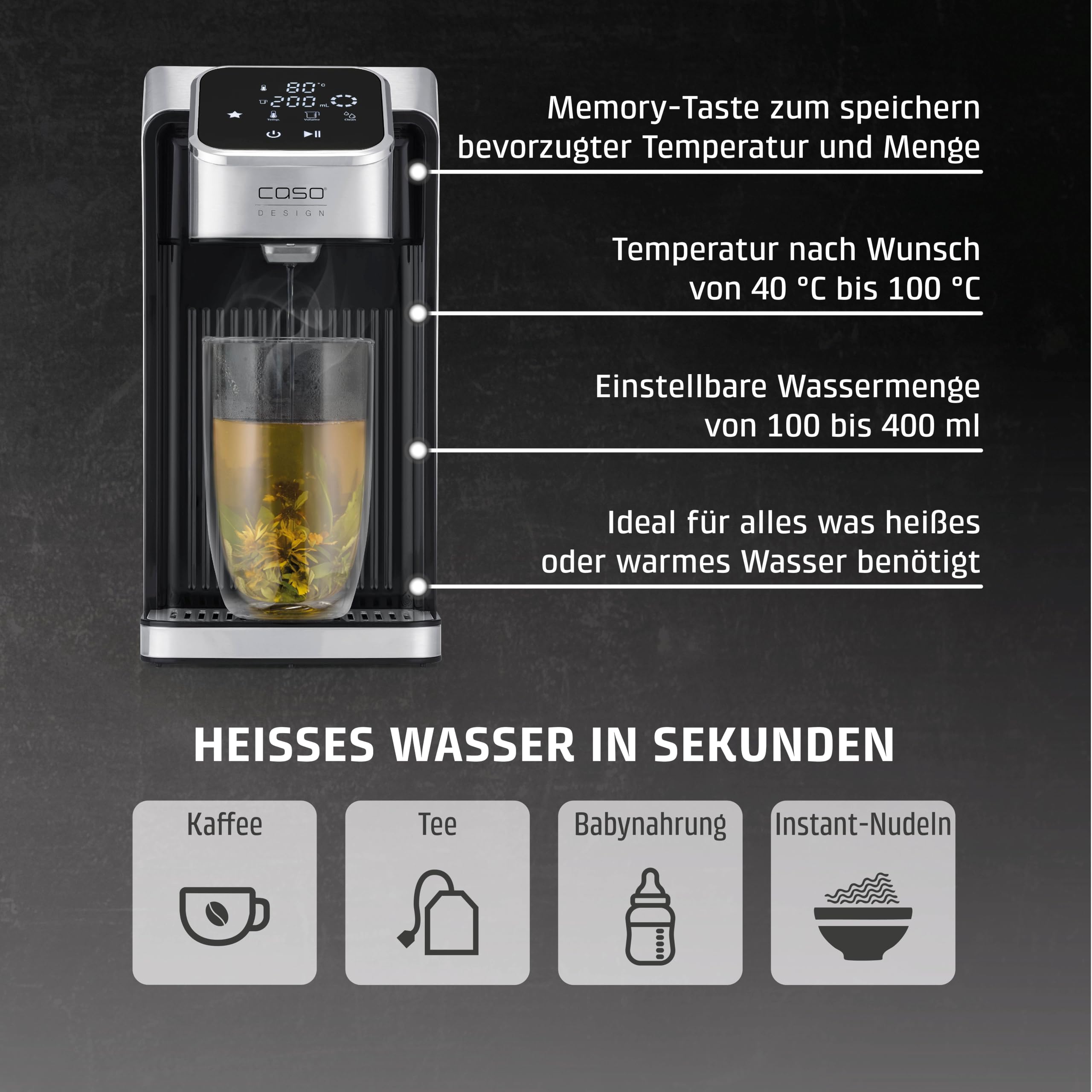 CASO HW 770 Advanced Heißwasserspender 2600W Filter