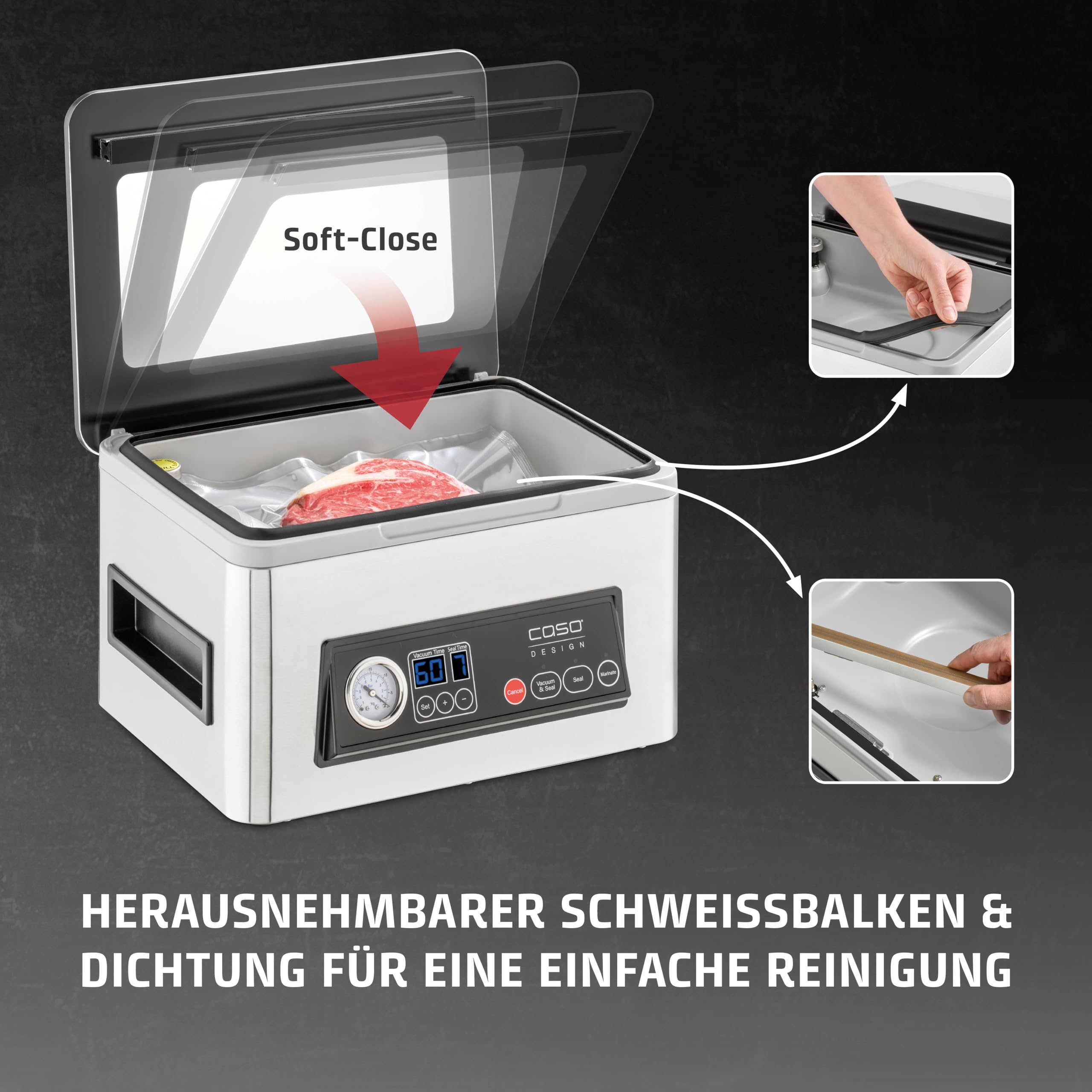CASO VacuChef 50 Kammervakuumierer 4 L 70 l/min