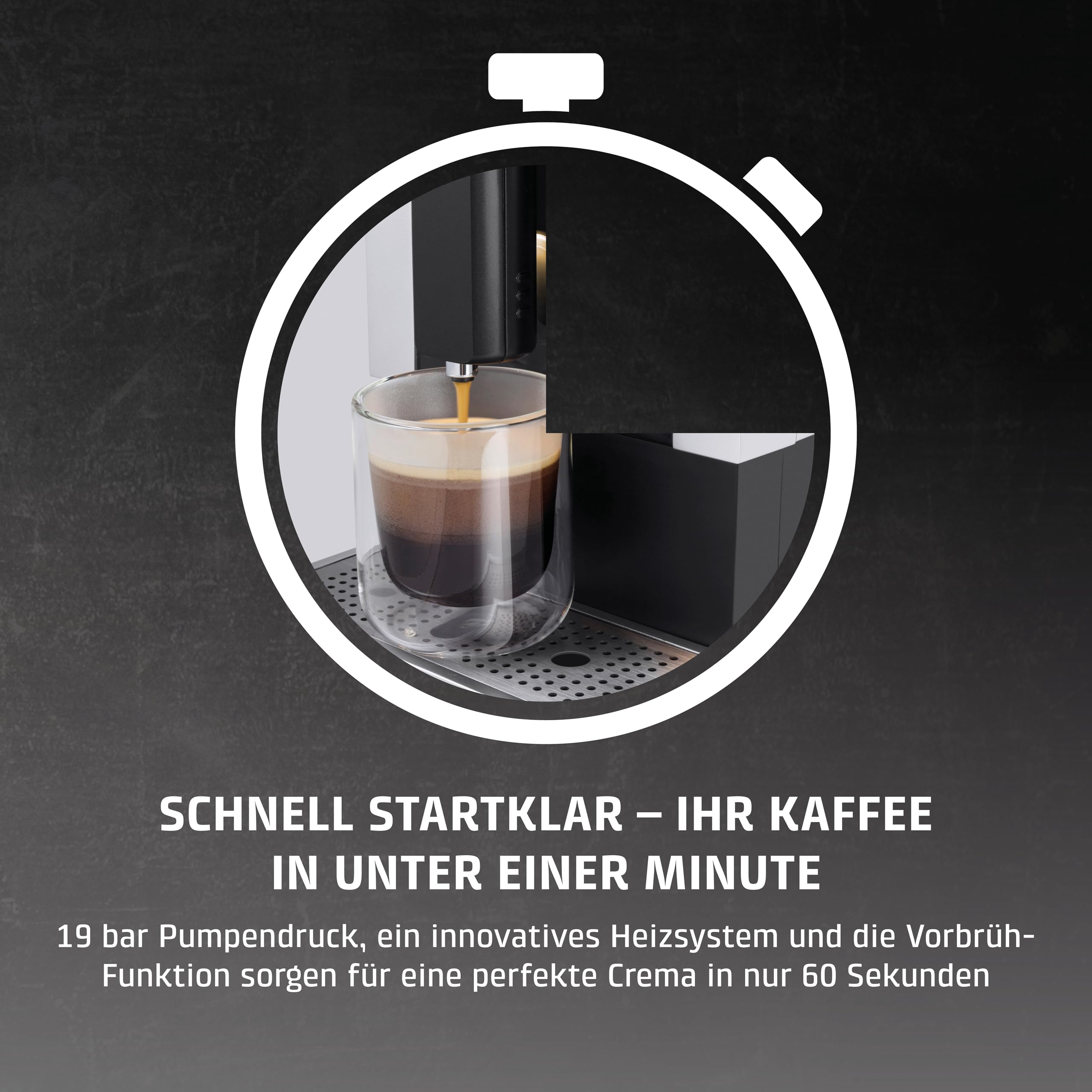Caso Café Crema Touch Kaffeevollautomat mit Milchtank