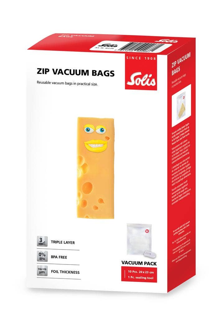 Solis Vac Prestige Zip-Vakuumbeutel 20x23 cm 10 Stück