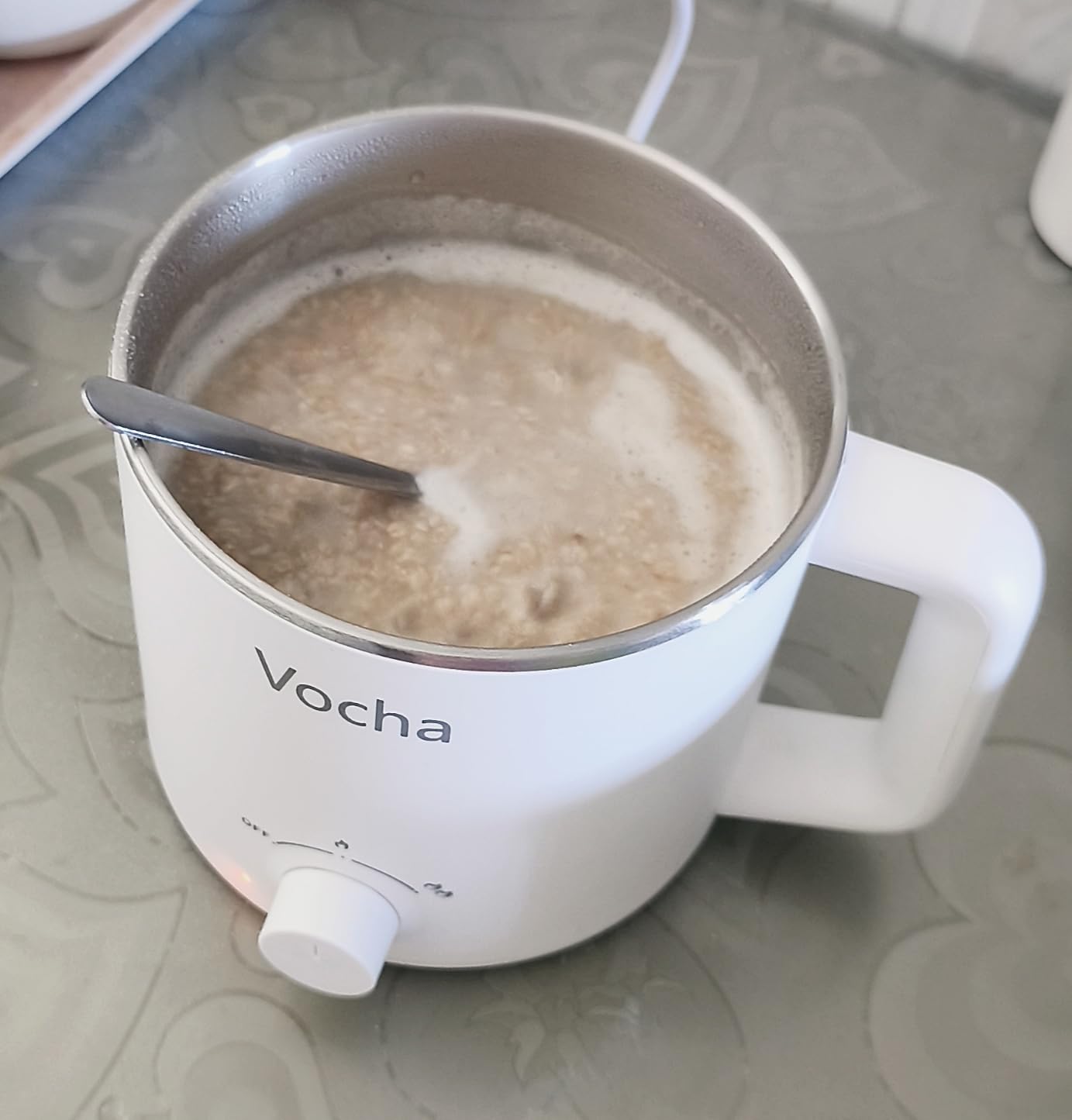 Vocha Hot Pot Elektro Kochtopf 1,6 L Weiß 600 W Nudeln