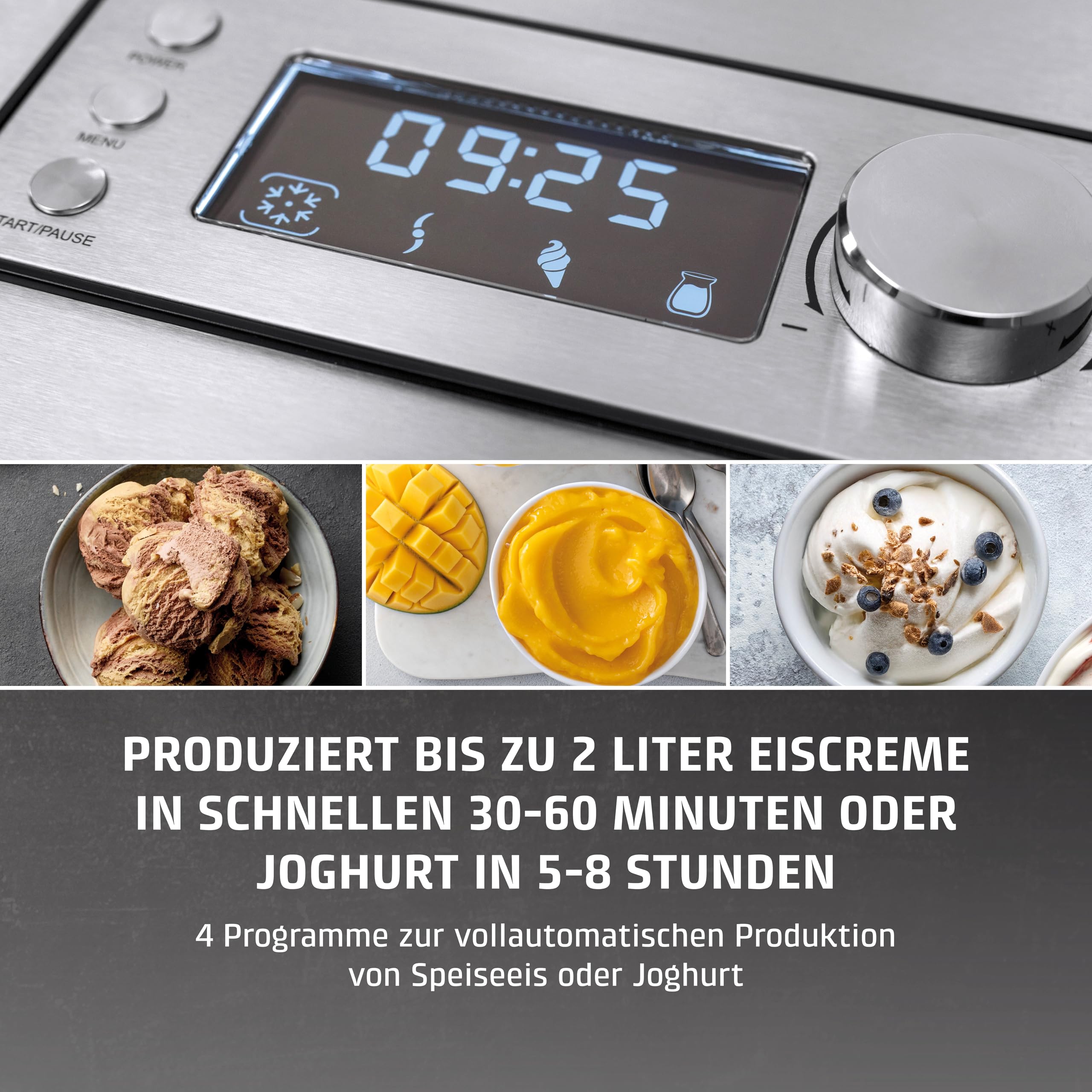 CASO IceCreamer Eismaschine 2in1 2 Liter Kompressor