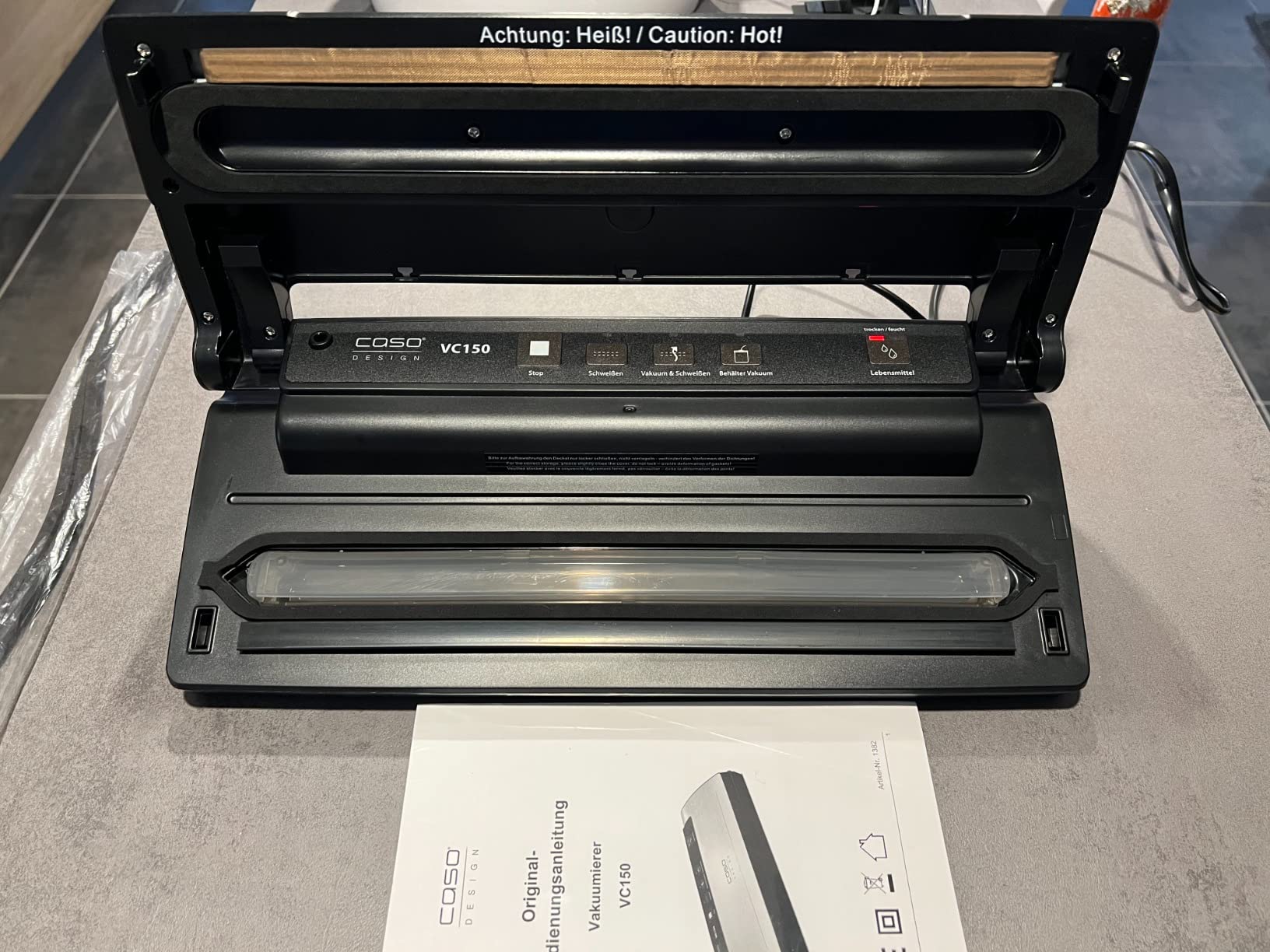 CASO VC150 Vakuumierer Edelstahl 30cm Sous Vide