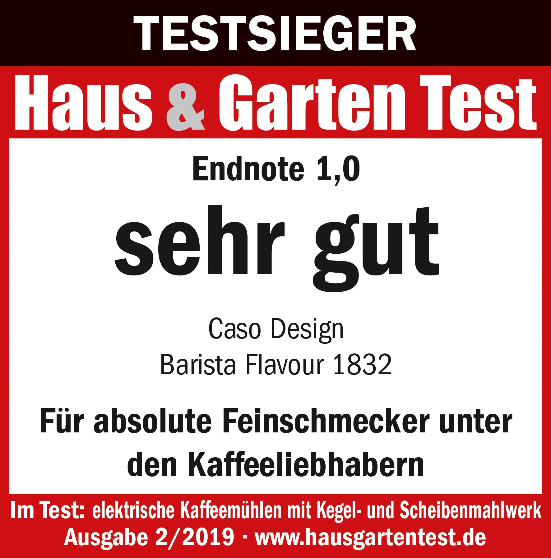 Caso Barista Flavour Kaffeemühle Edelstahl 300 g