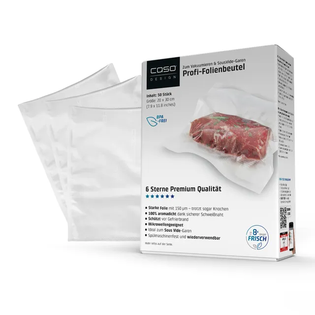 Caso Vacuum & Sous Vide 6 Sterne Folienbeutel 20x30cm 50St BPA-frei