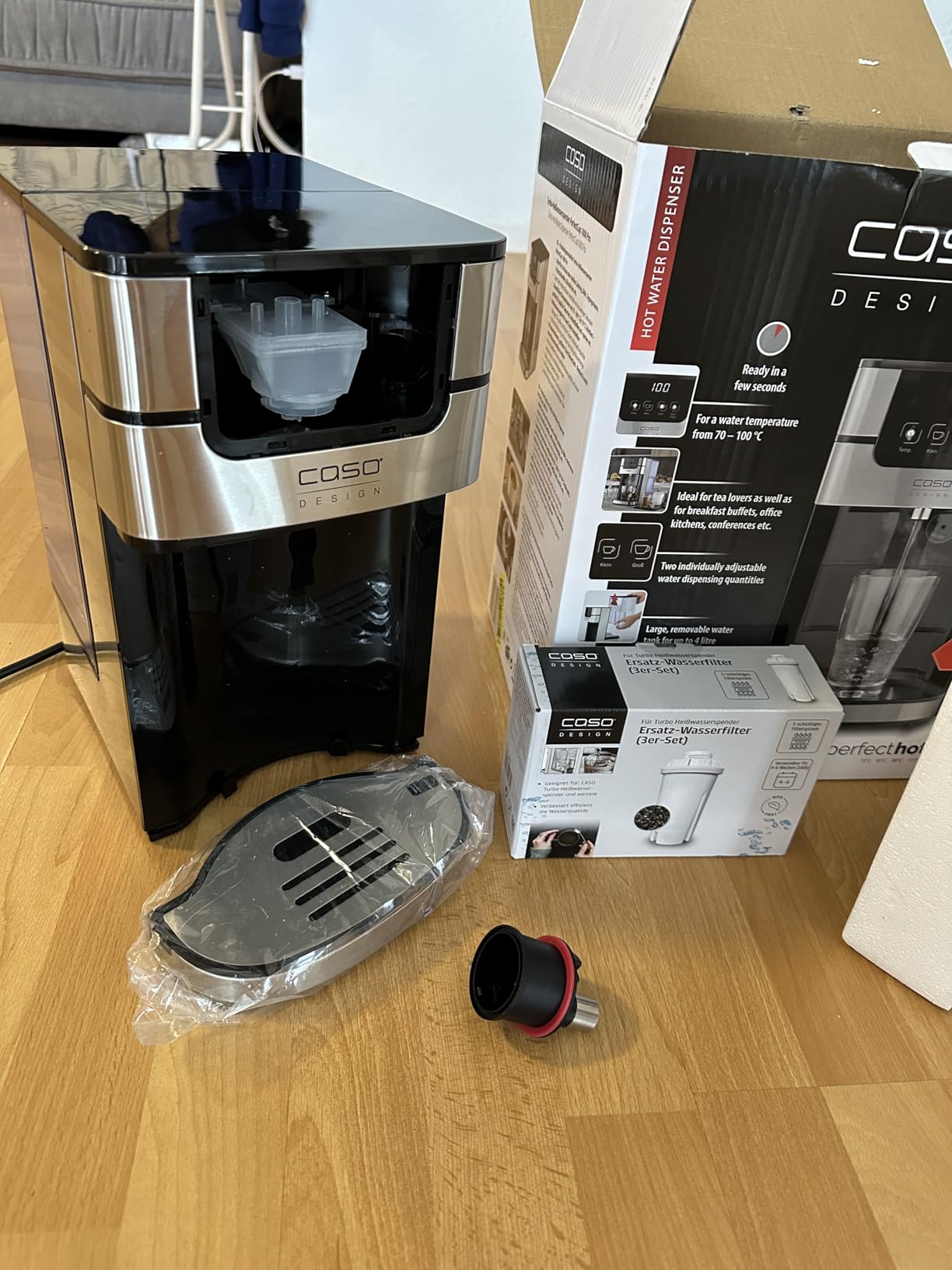 Caso PerfectCup 1000 Pro Heißwasserspender 4 Liter Edelstahl