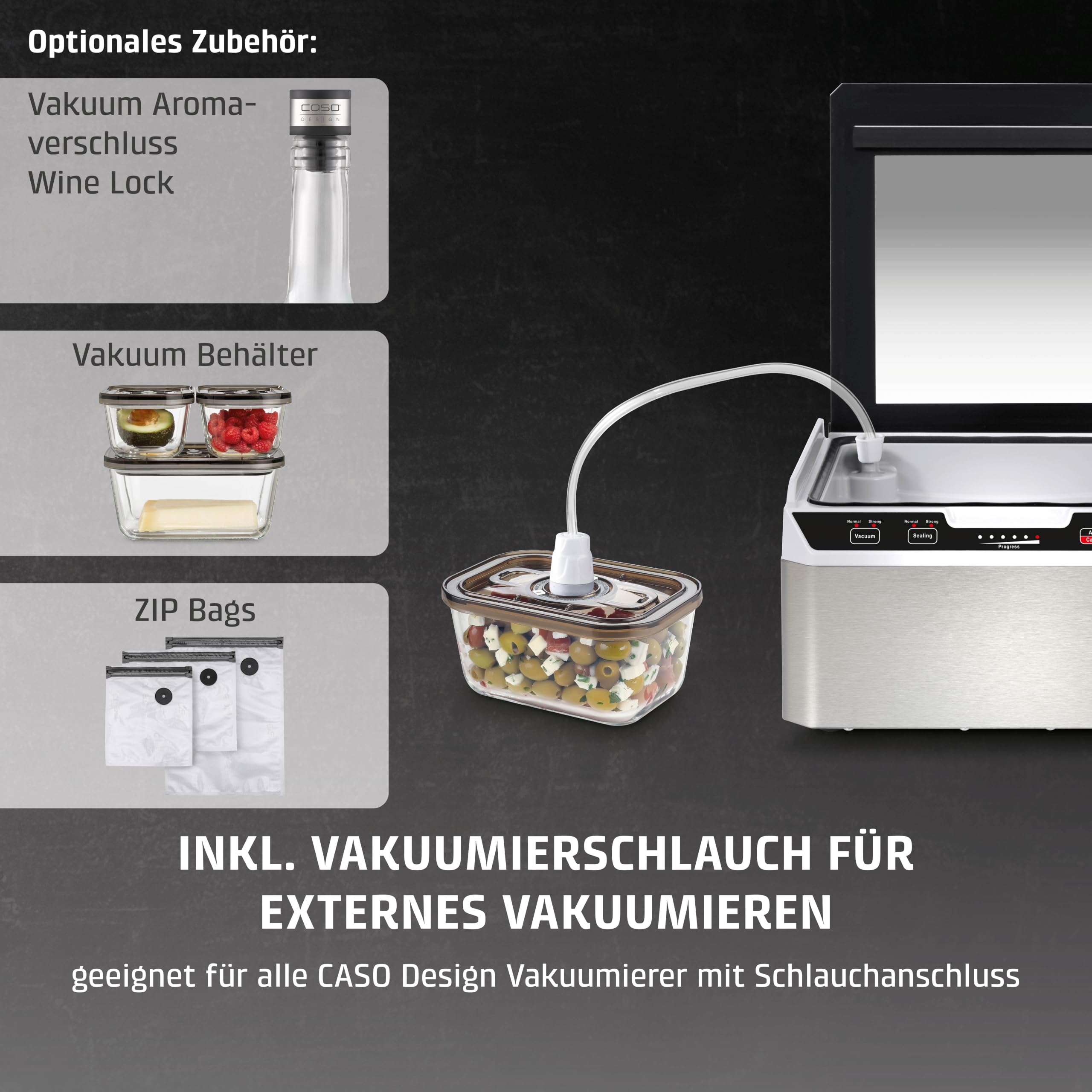 CASO VacuChef 40 Kammervakuumierer Edelstahl 3 Liter