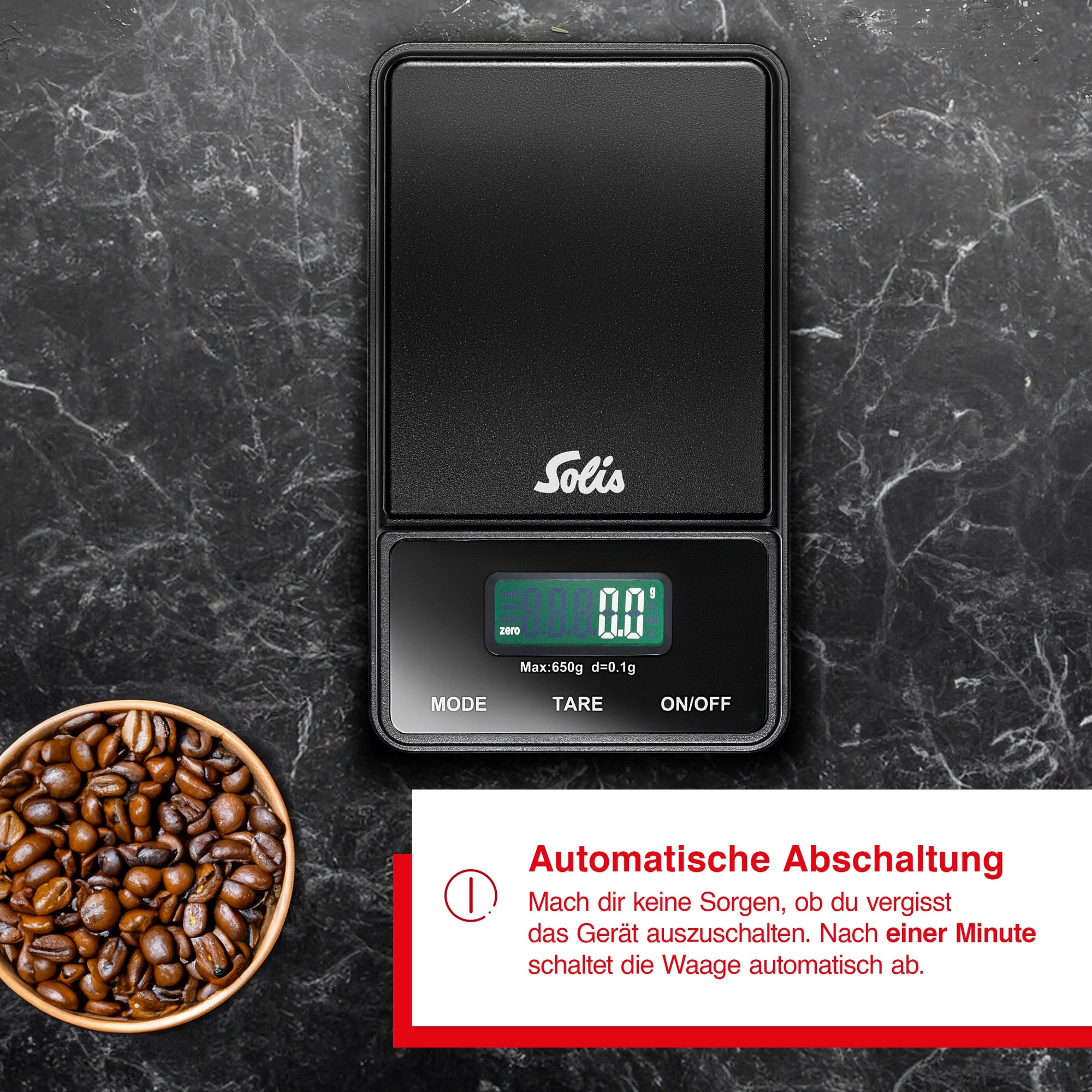 Solis Barista 1030 Feinwaage digital 650g 0,1g Kaffee