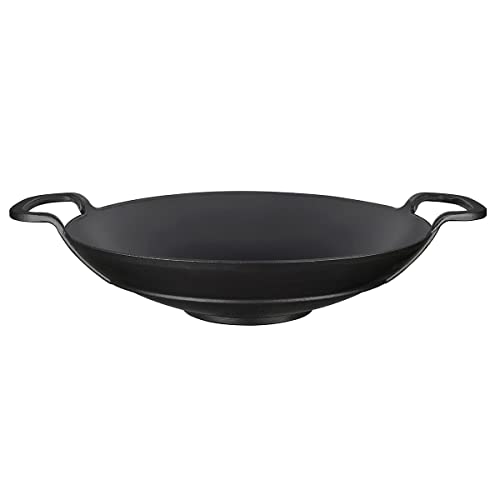 Lava Signature Wokpfanne 38 cm Burgund Gusseisen