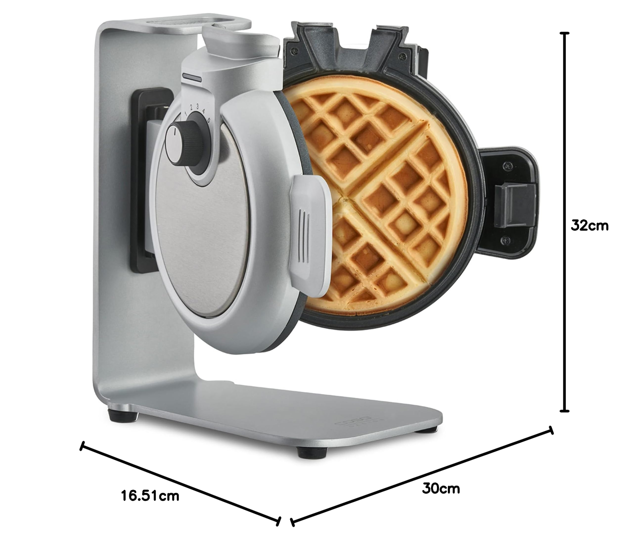Caso WaffleUp Waffeleisen Belgisch Vertikal 5 Stufen