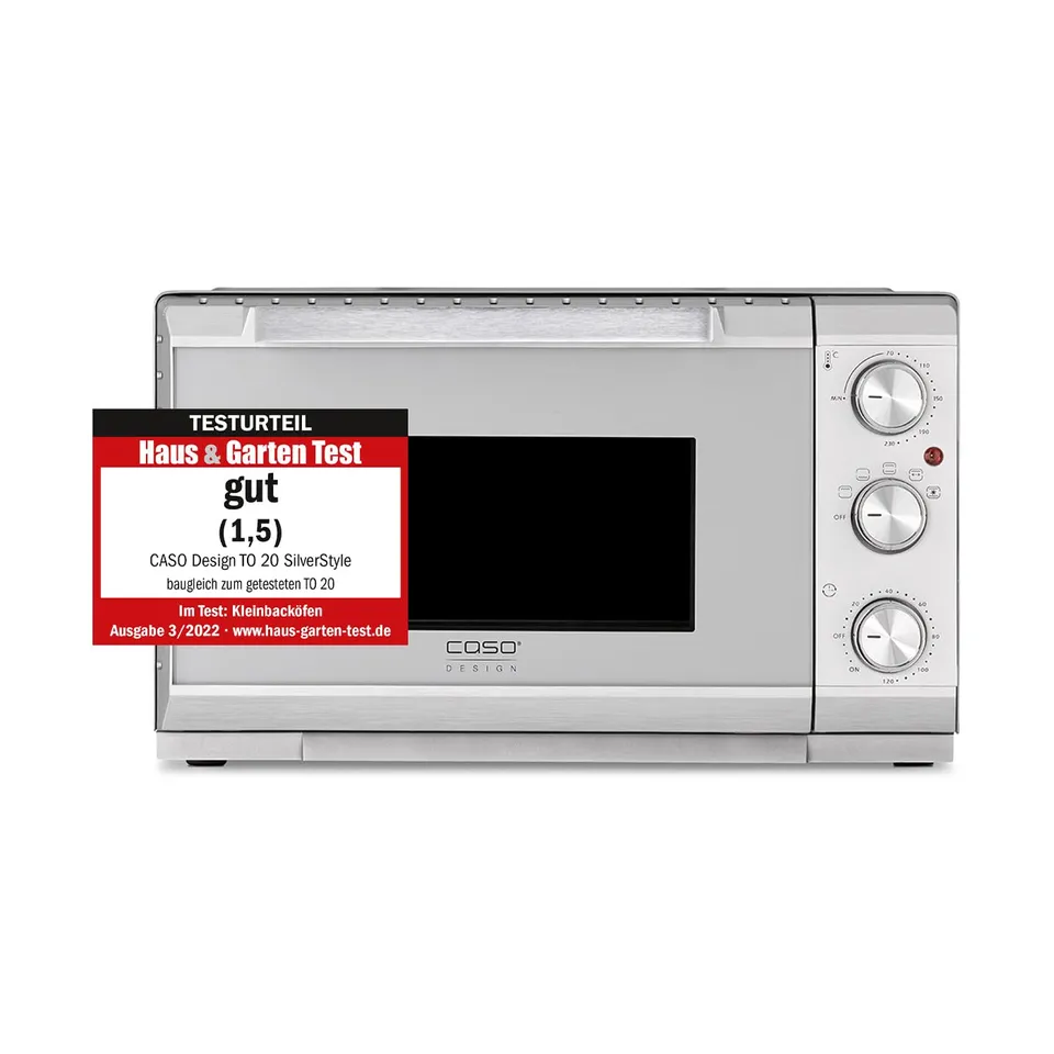 CASO TO 20 SilverStyle Mini-Backofen 20 L Drehspieß