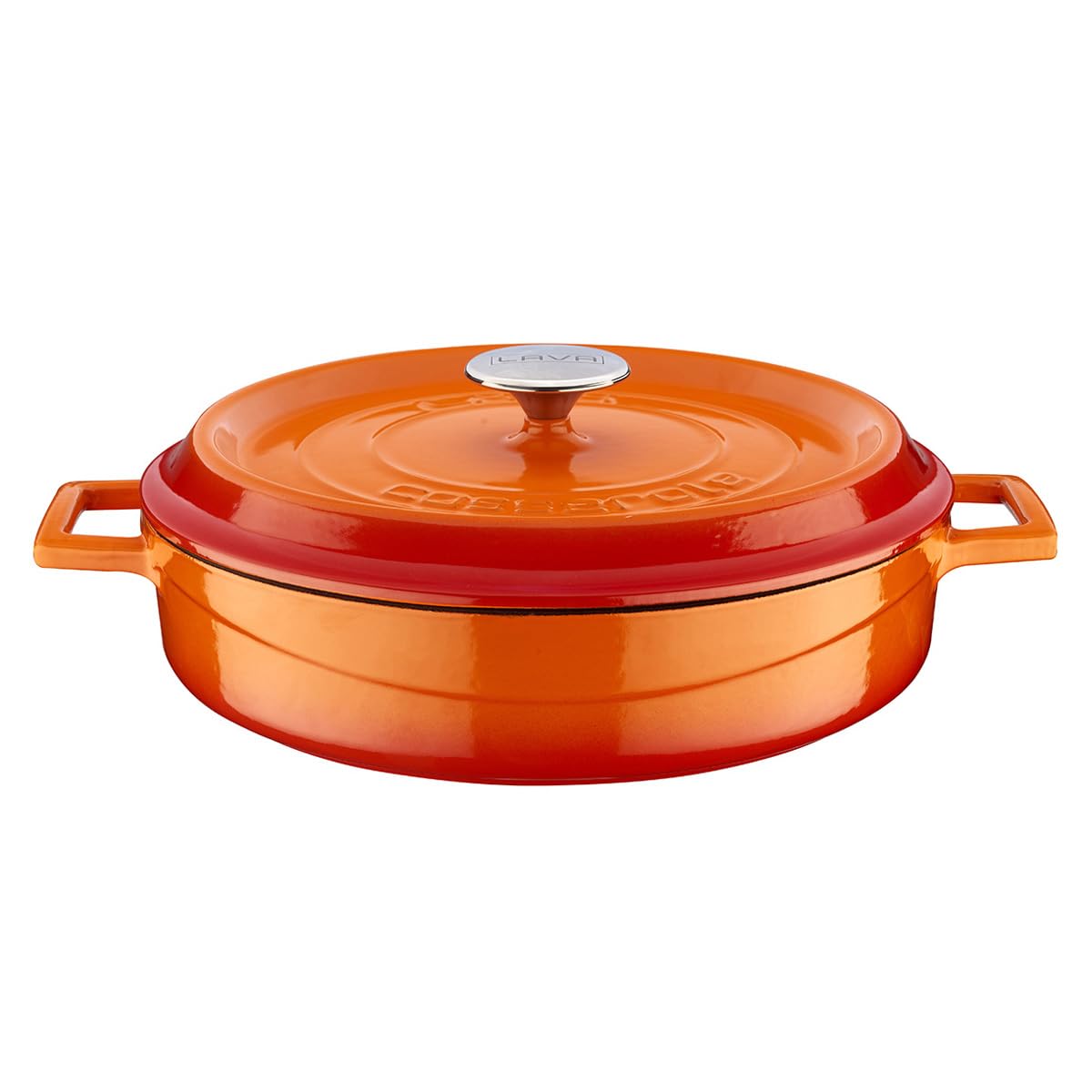 Lava Signature Series Schmortopf Gusseisen Orange 3,5 Quart