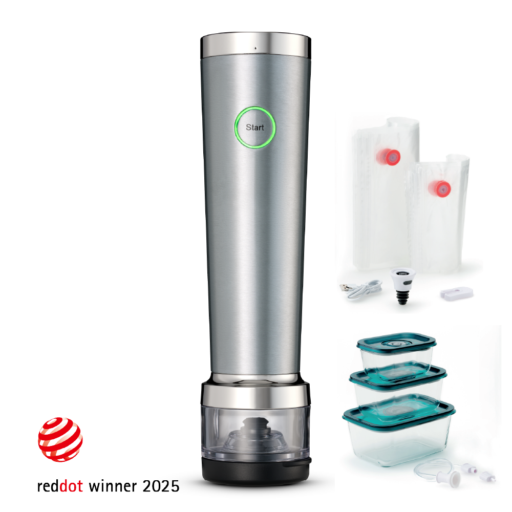 Solis Vac Stick Starter Set Vakuumierer mit 3 Glasbehältern