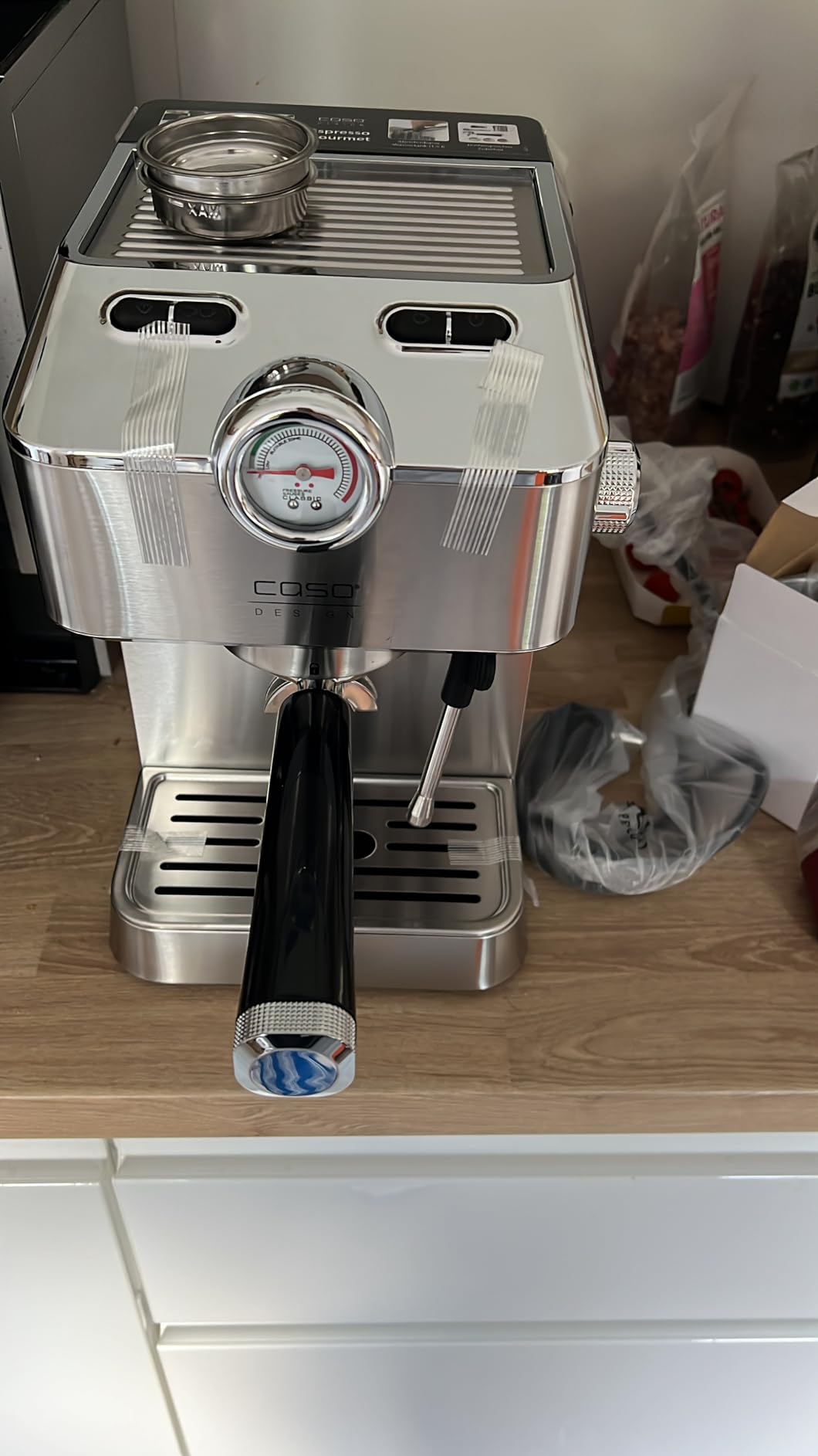 CASO Espresso Gourmet Siebträgermaschine Edelstahl 19 bar