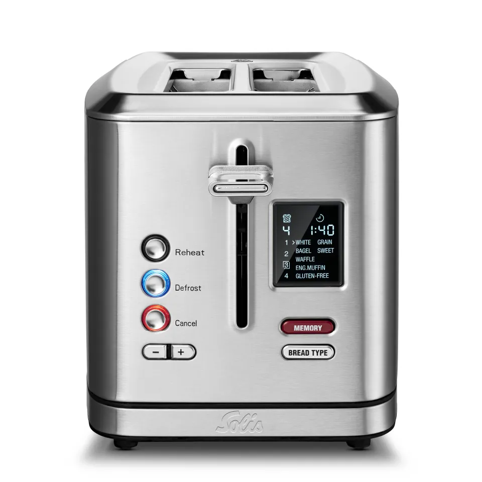 Solis Flex Toaster 2-Scheiben 7 Programme Brötchenaufsatz