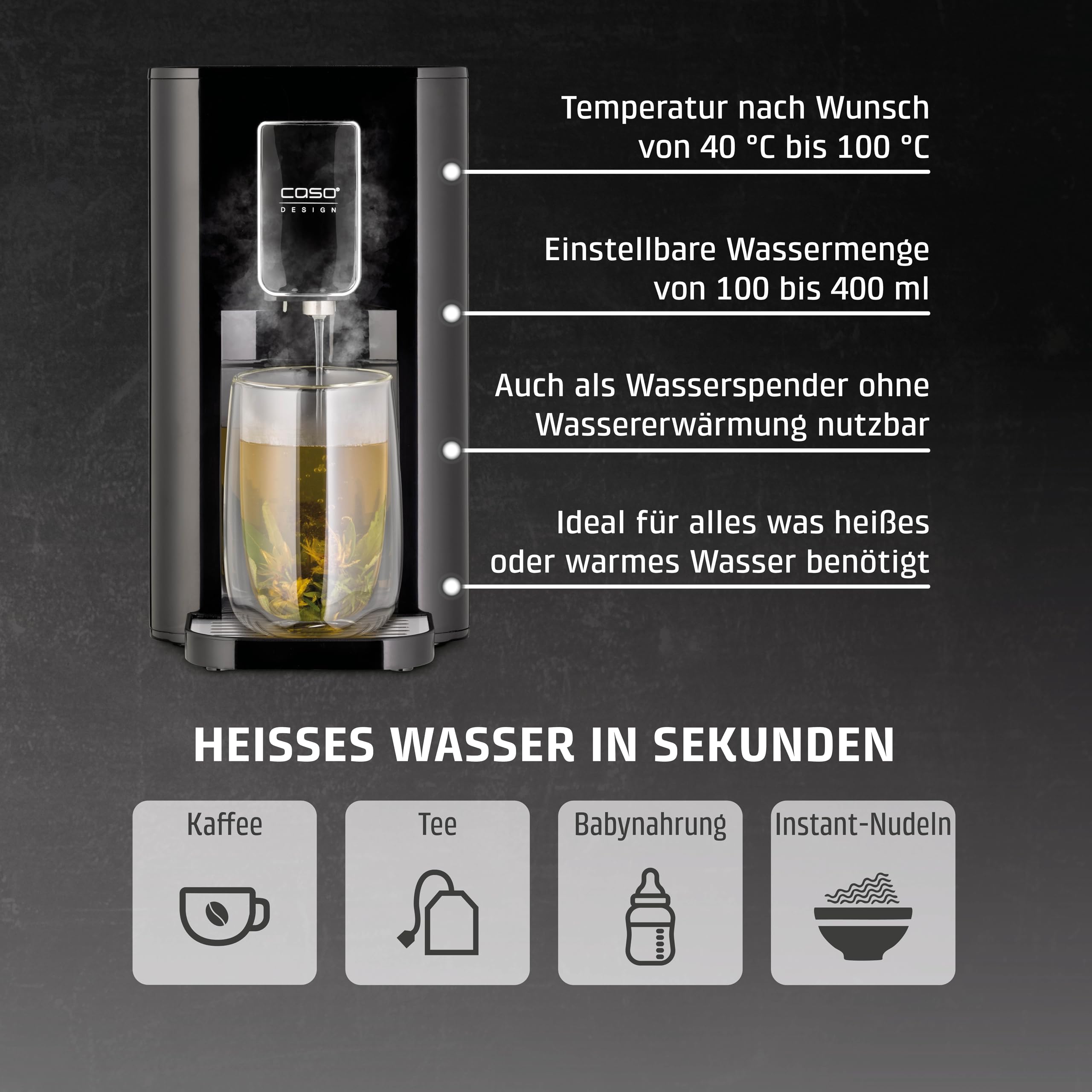CASO HW 550 Heißwasserspender 2,9 L 2600 W 40-100 °C