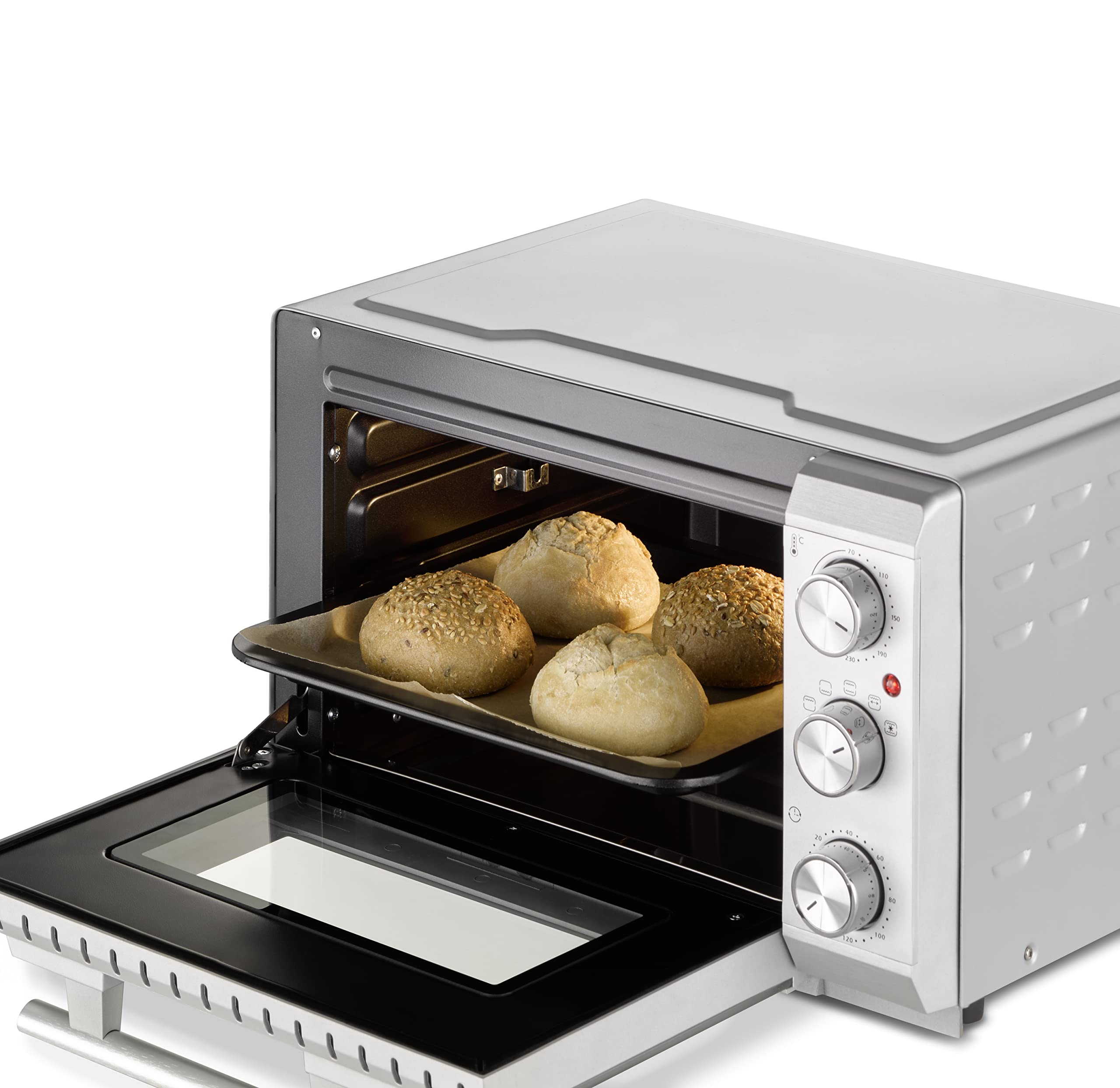 CASO TO 20 SilverStyle Mini-Backofen 20 L Drehspieß