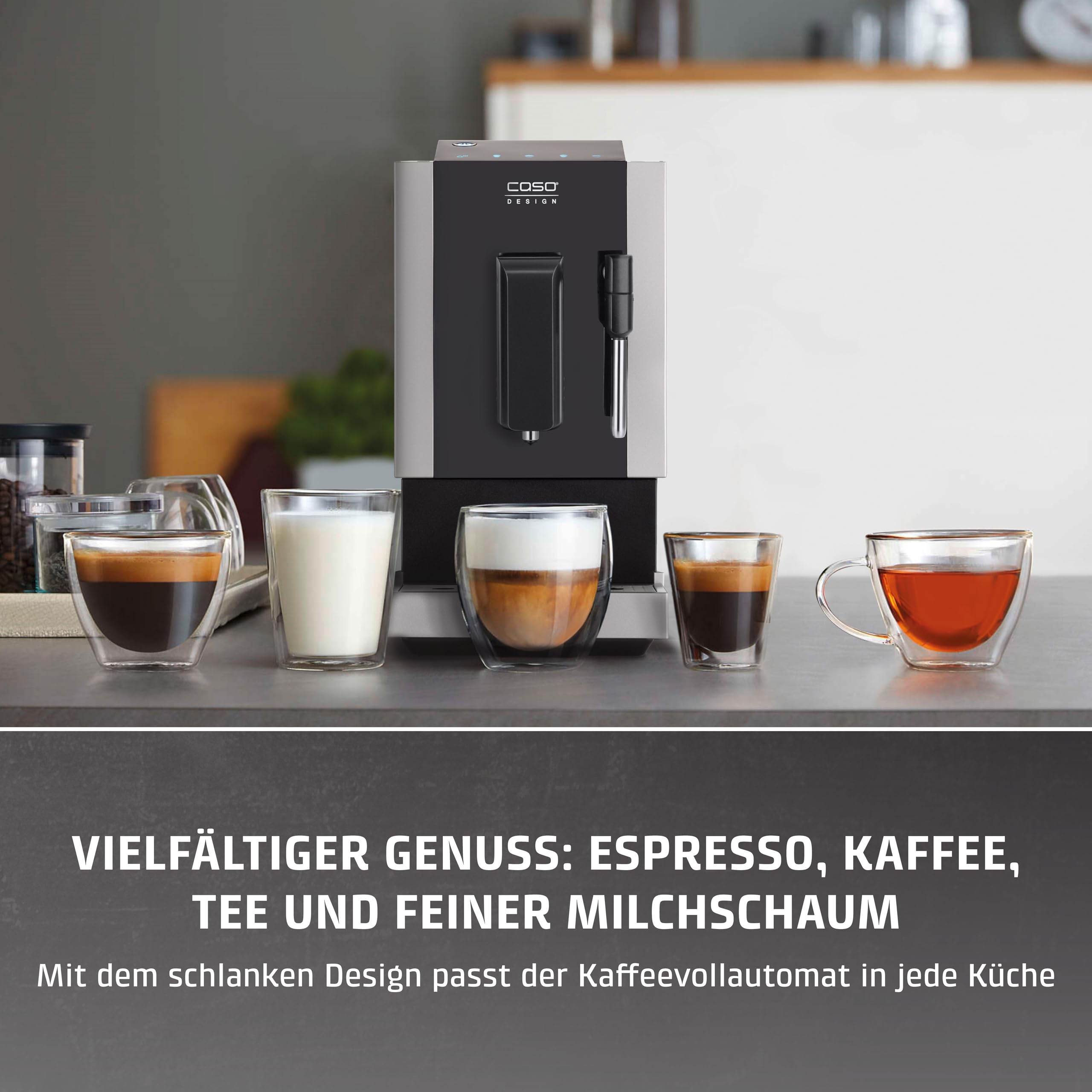 Caso Café Crema One Kaffeevollautomat Edelstahl 160 g