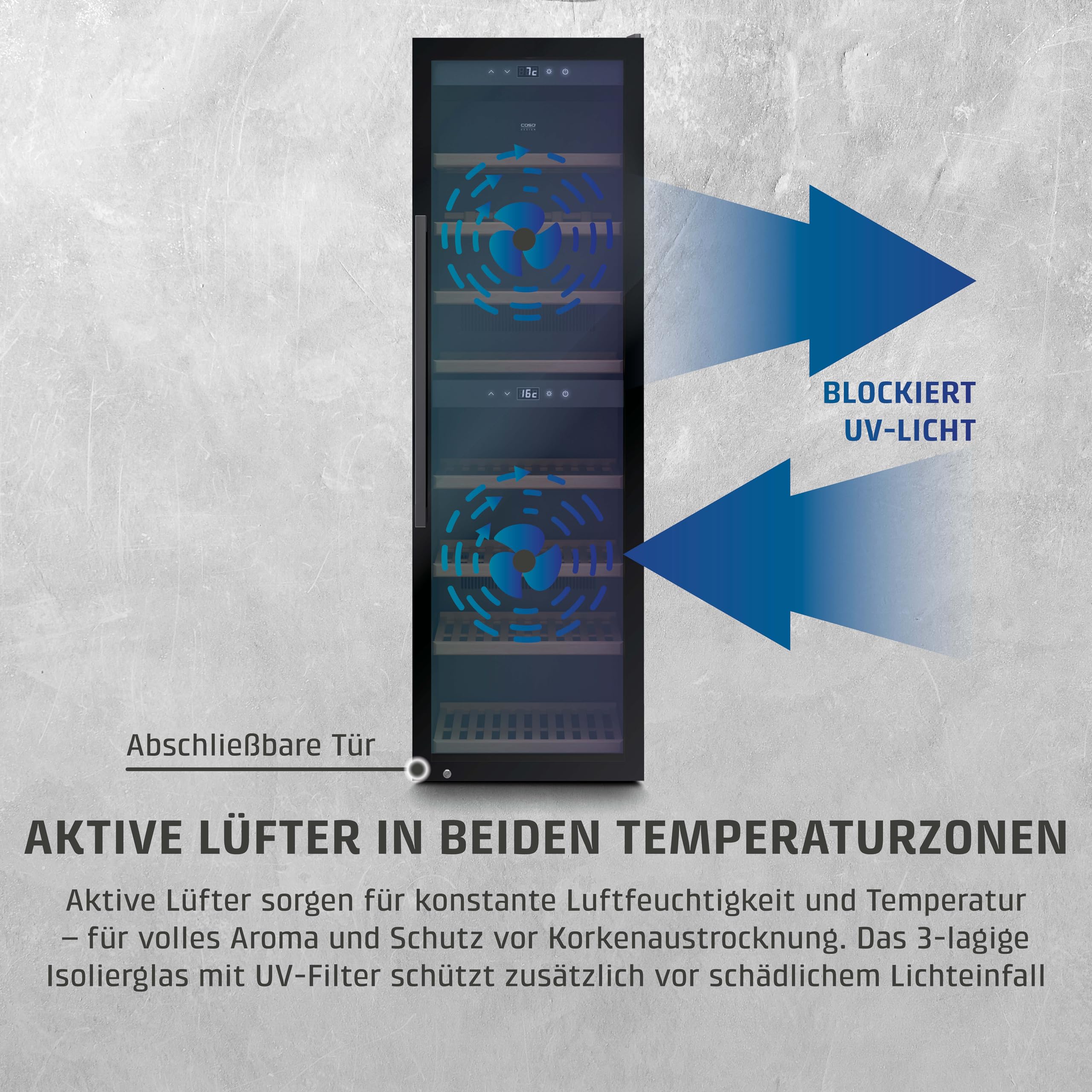 Caso WineExclusive 180 Smart Weinkühlschrank 180 Flaschen
